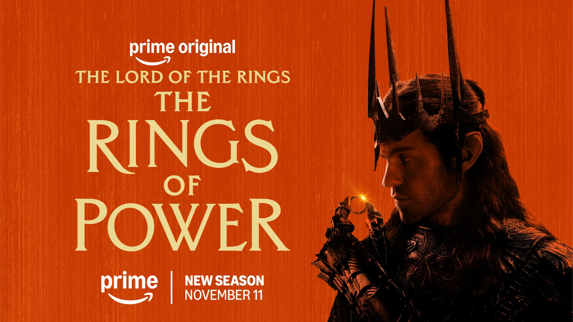 Sauron holds the One Ring in official Season 3 artwork.