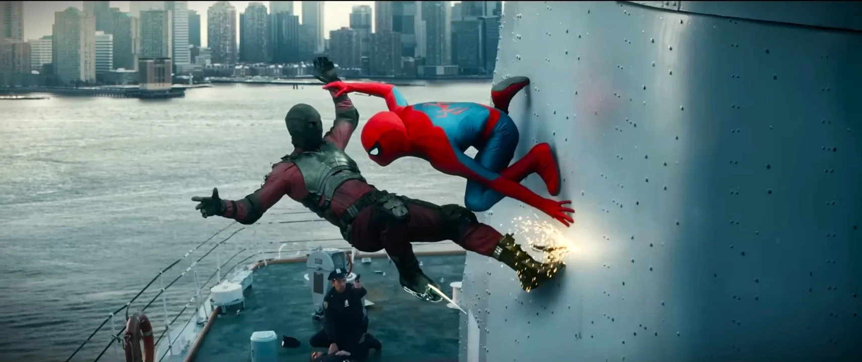 Tom Holland's Spider-Man fights a masked opponent in an official Spider-Man: Brand New Day image.