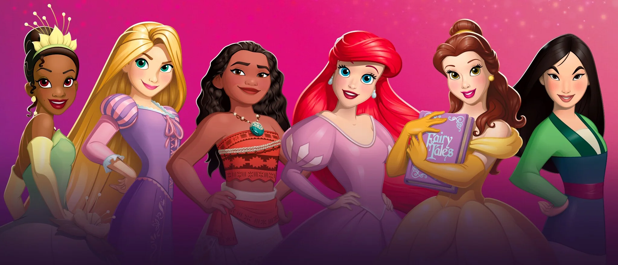 Several characters from Disney's current official Princess lineup