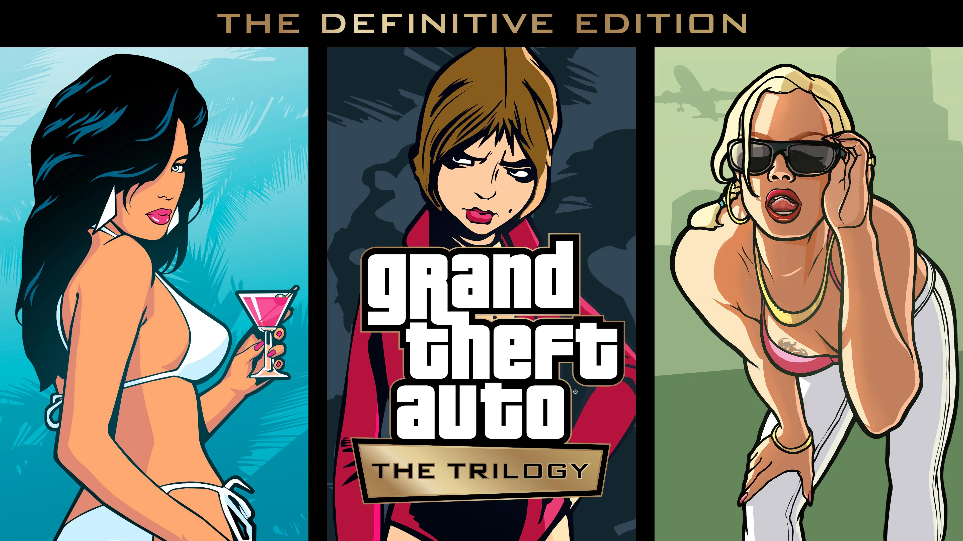 Official Grand Theft Auto: The Trilogy – The Definitive Edition artwork from Rockstar Games.