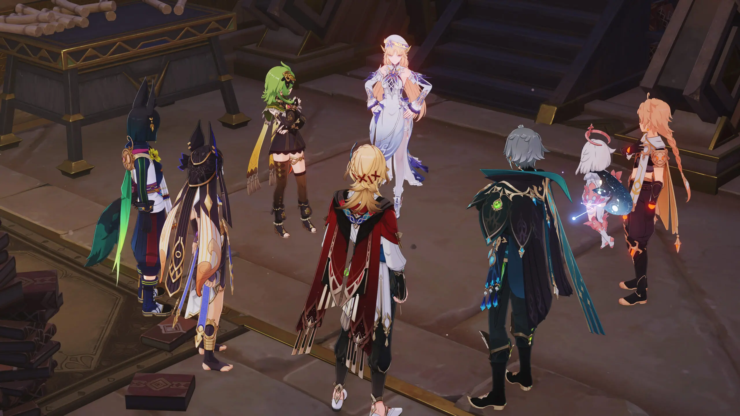 Genshin Impact characters meeting in Sumeru