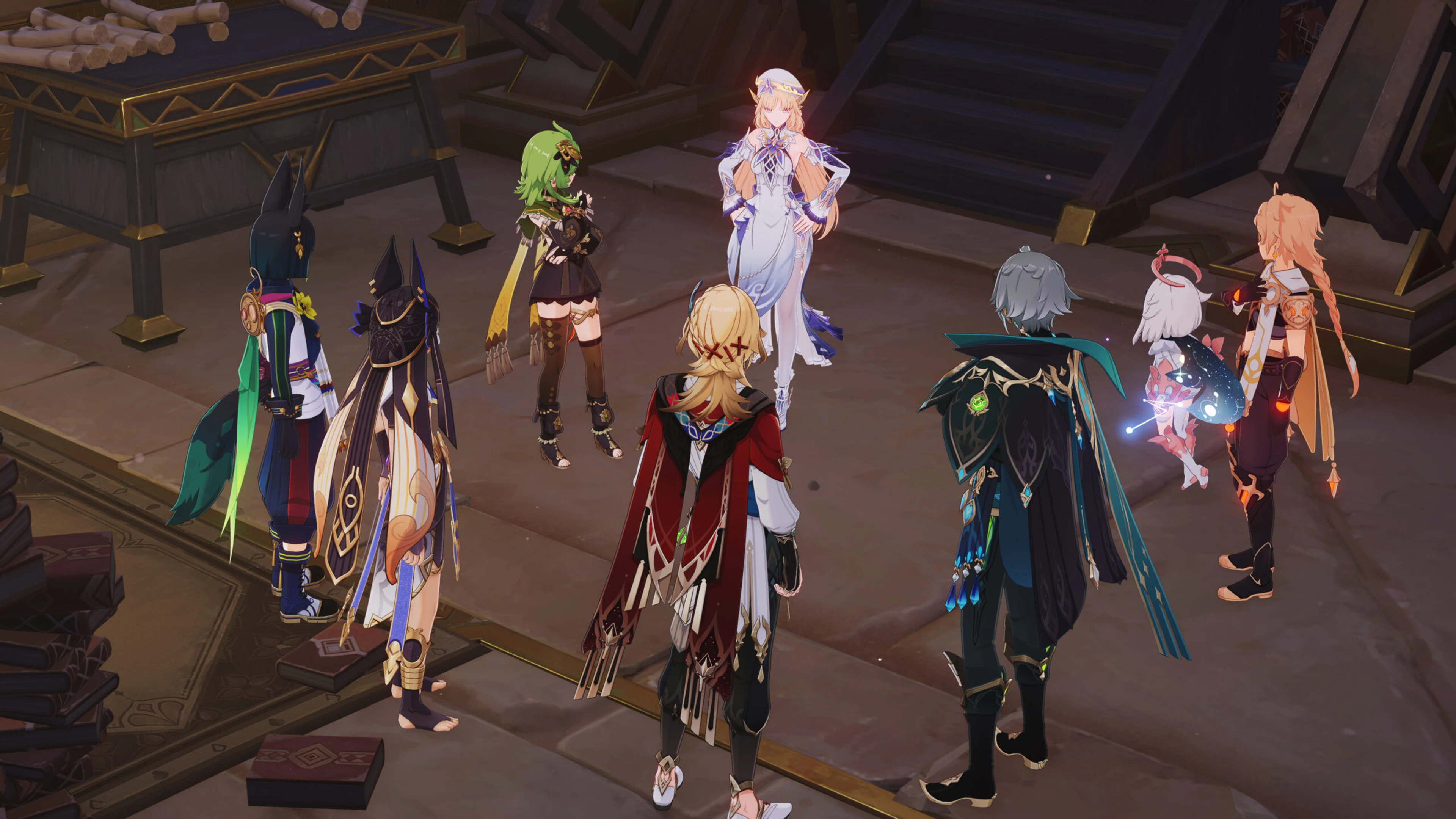 Genshin Impact characters meeting in Sumeru