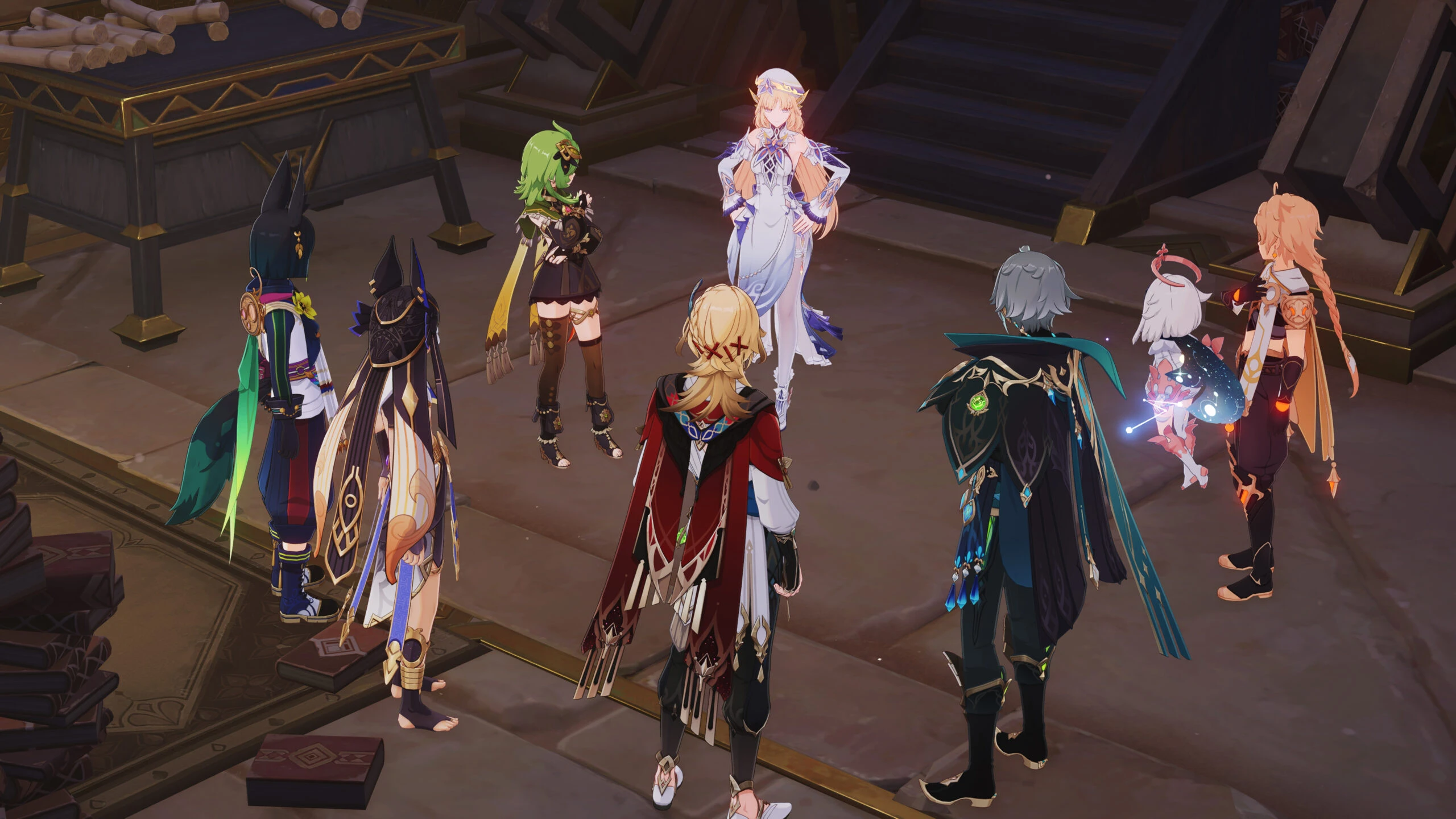 Genshin Impact characters meeting in Sumeru