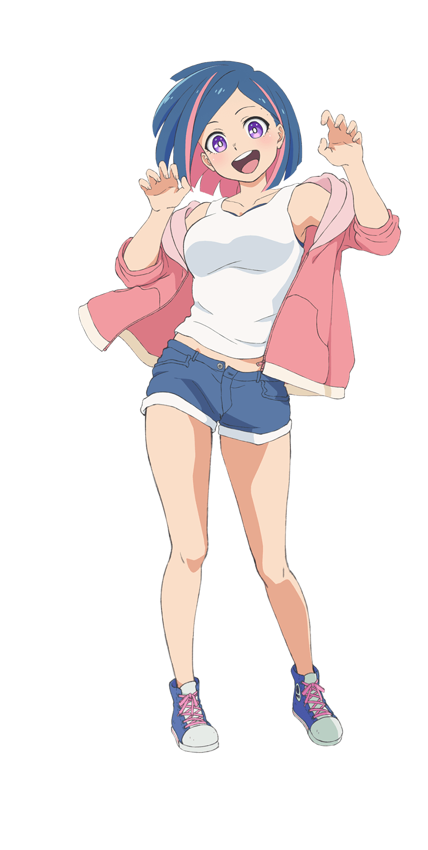 Aki in I’m Looking for a Zombie’s official character illustration.