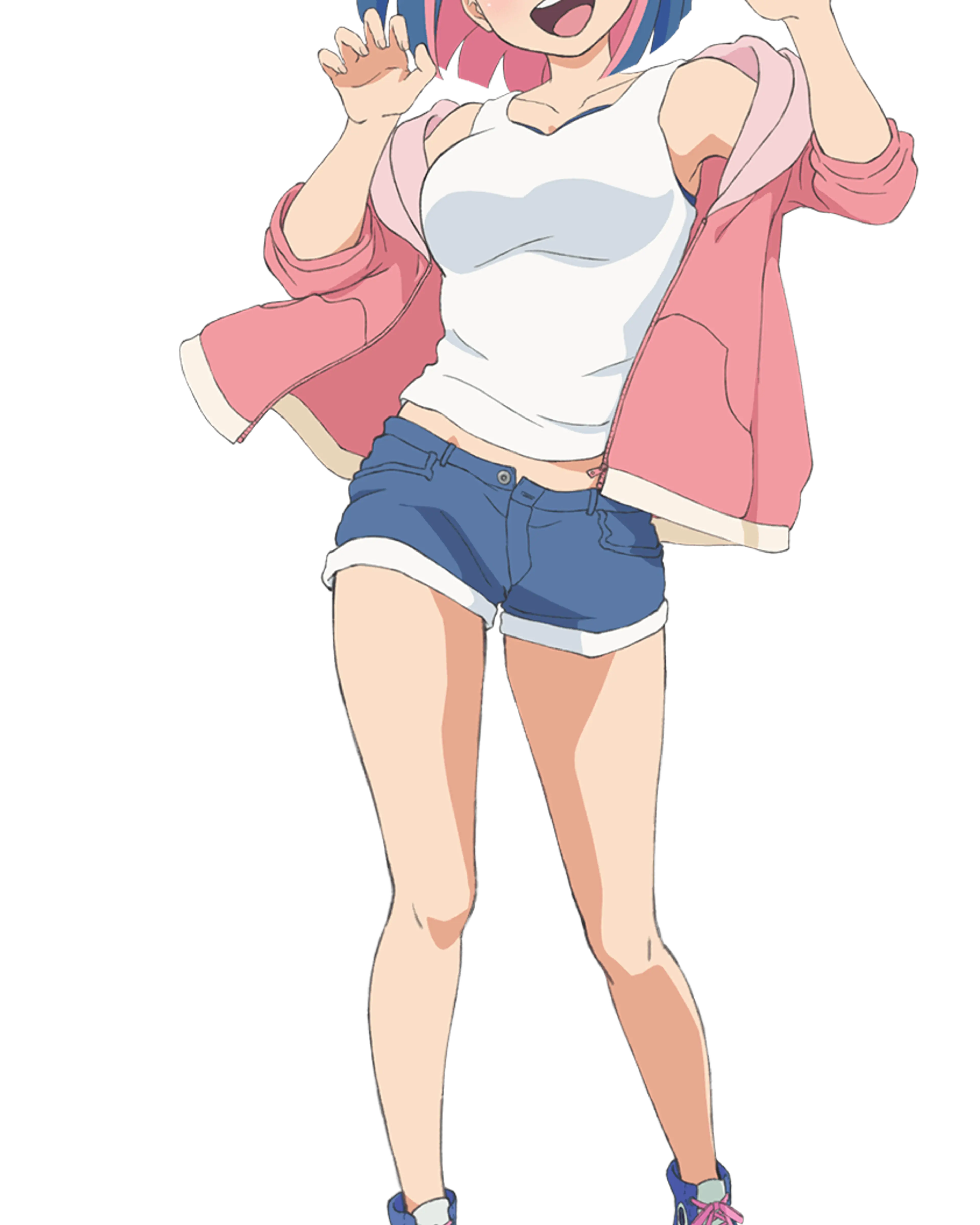 Aki in I’m Looking for a Zombie’s official character illustration.