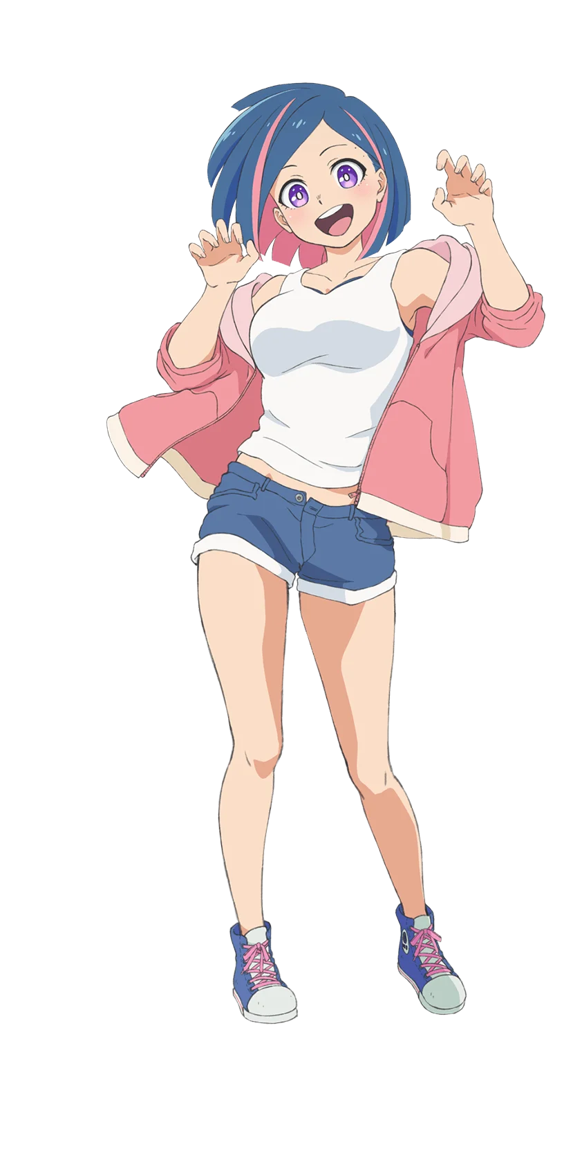 Aki in I’m Looking for a Zombie’s official character illustration.