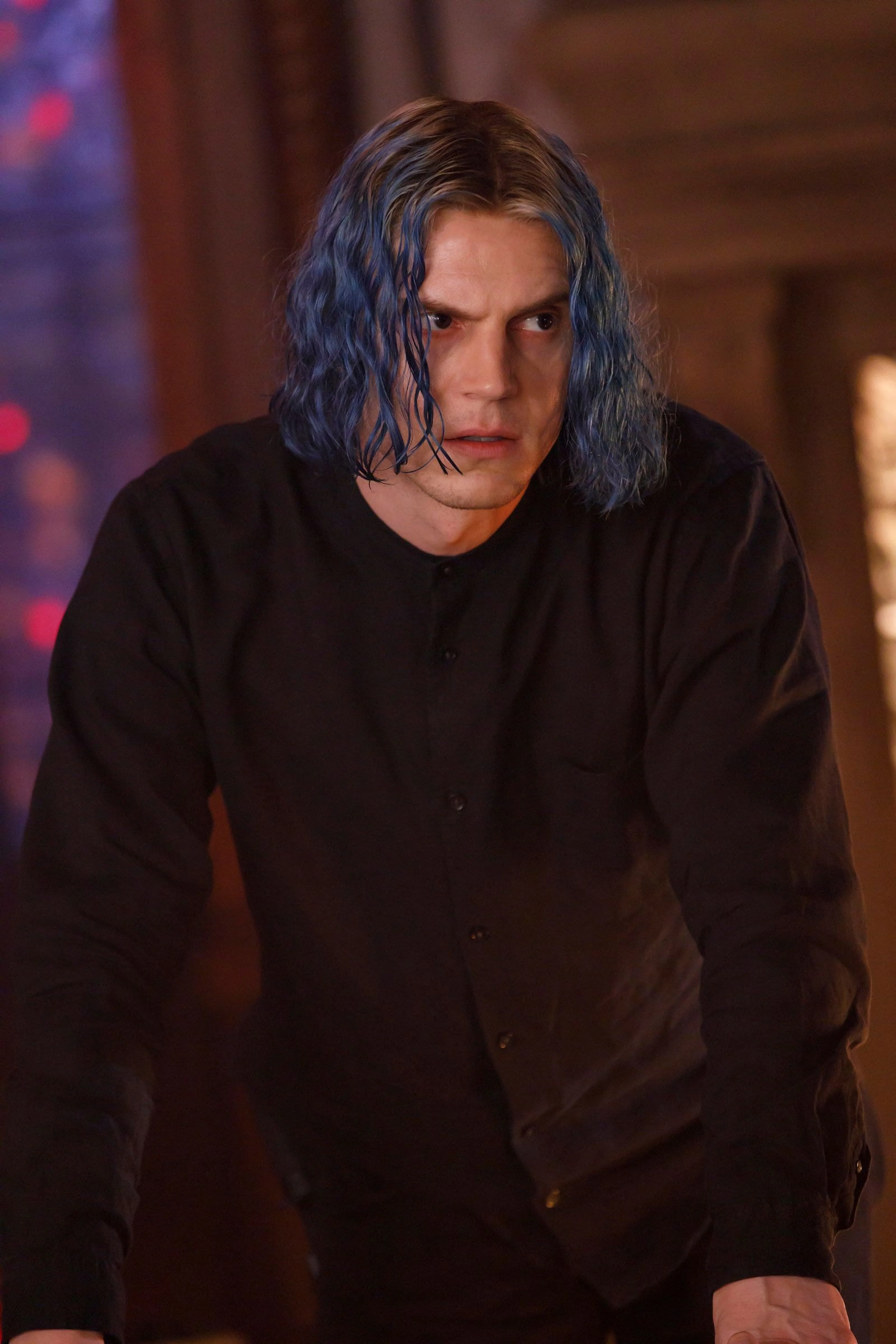 Evan Peters in American Horror Story season 13 promotional art.