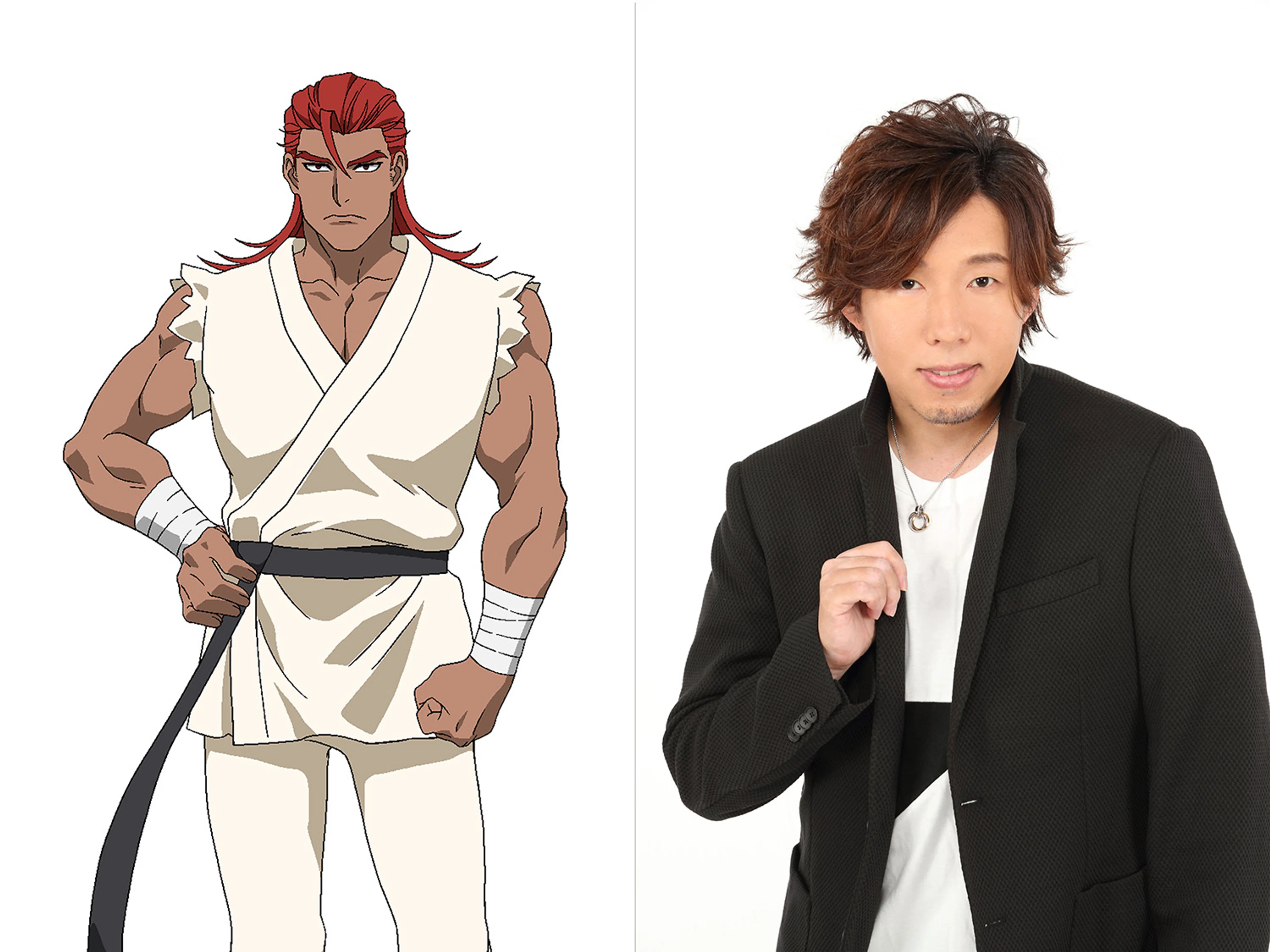 The Sword Emperor’s character design appears beside voice actor Satoshi Hino.