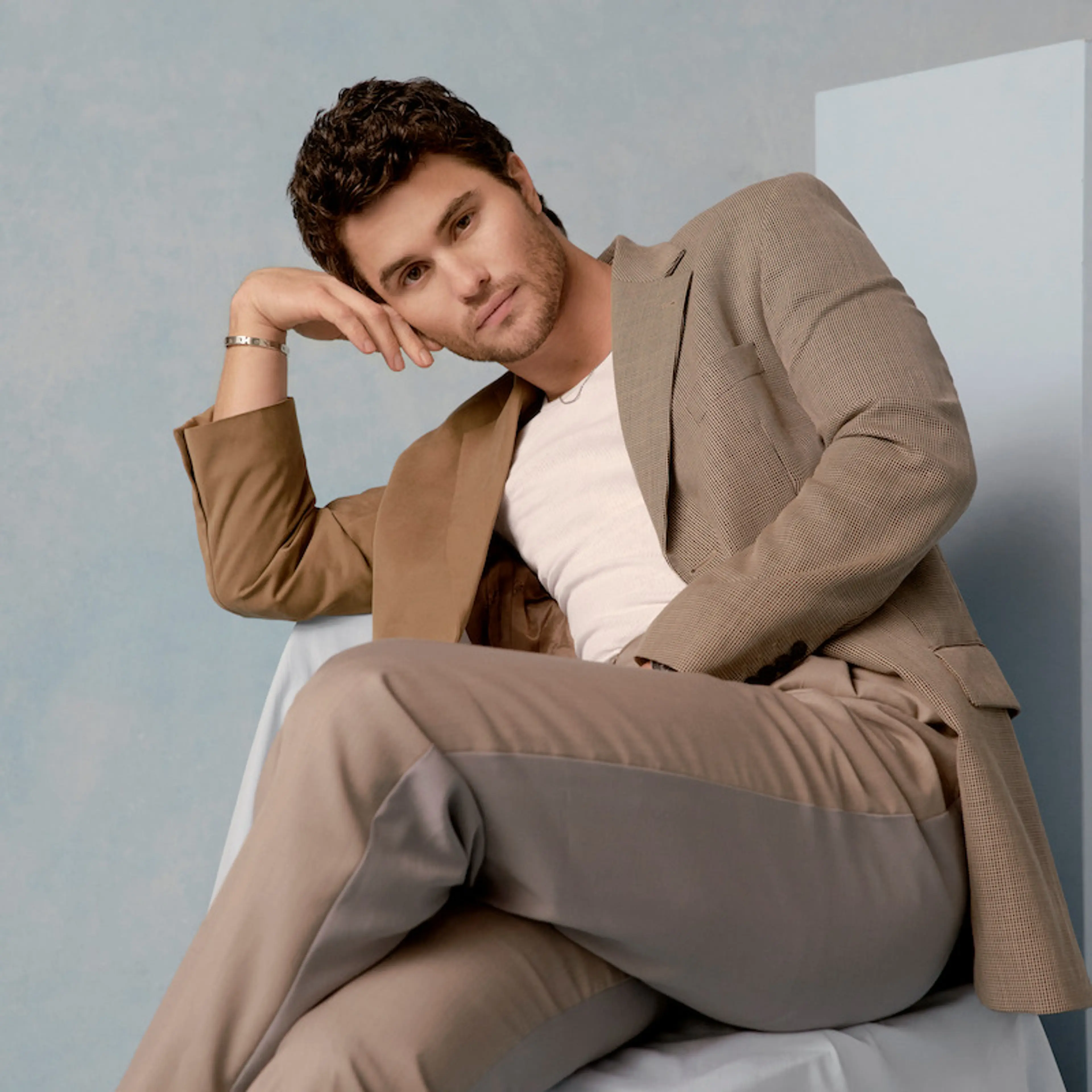 Chase Stokes in the official Outer Banks season 3 cast photoshoot.