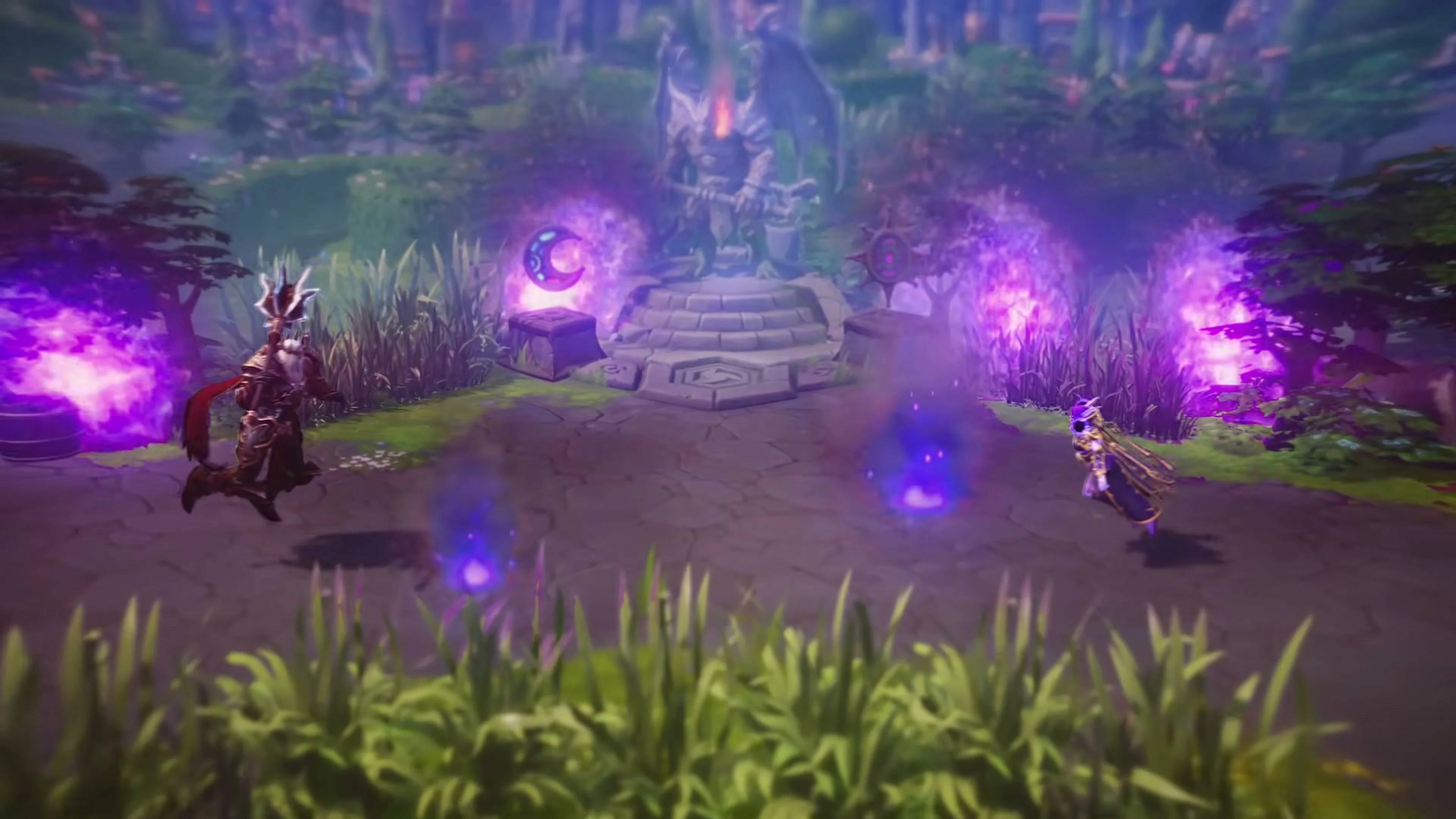 Xal’atath casts a large purple Void effect during a Heroes of the Storm battle.