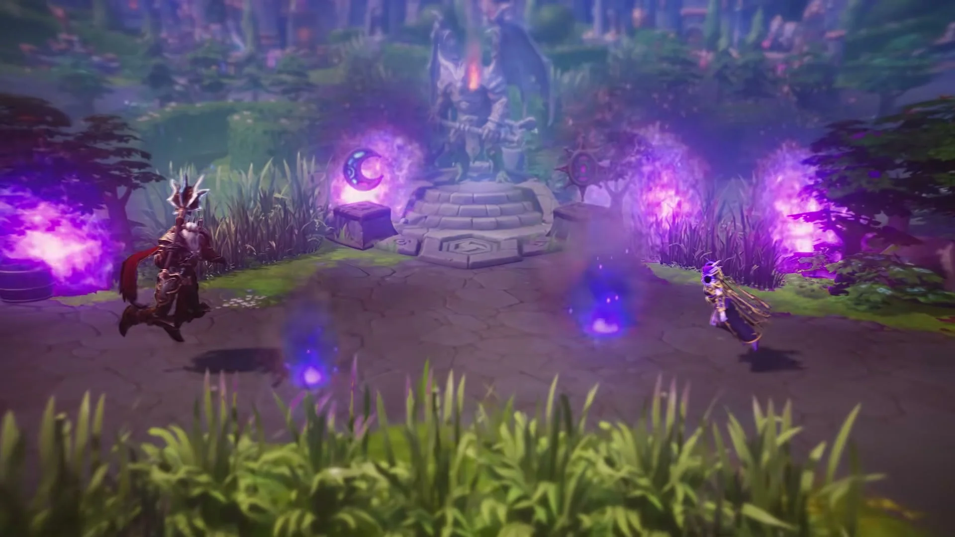 Xal’atath casts a large purple Void effect during a Heroes of the Storm battle.