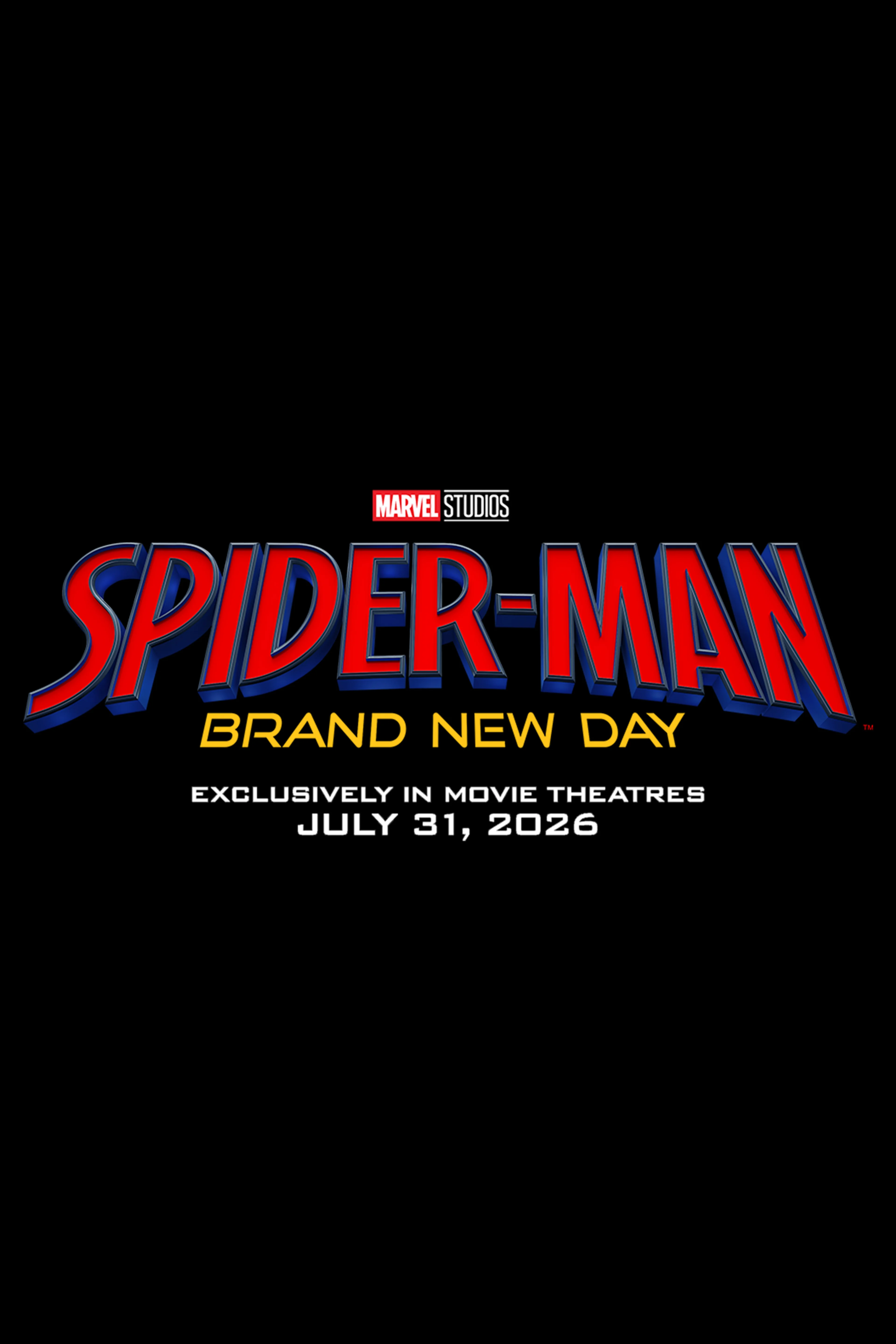 Official Spider-Man Brand New Day theatrical poster