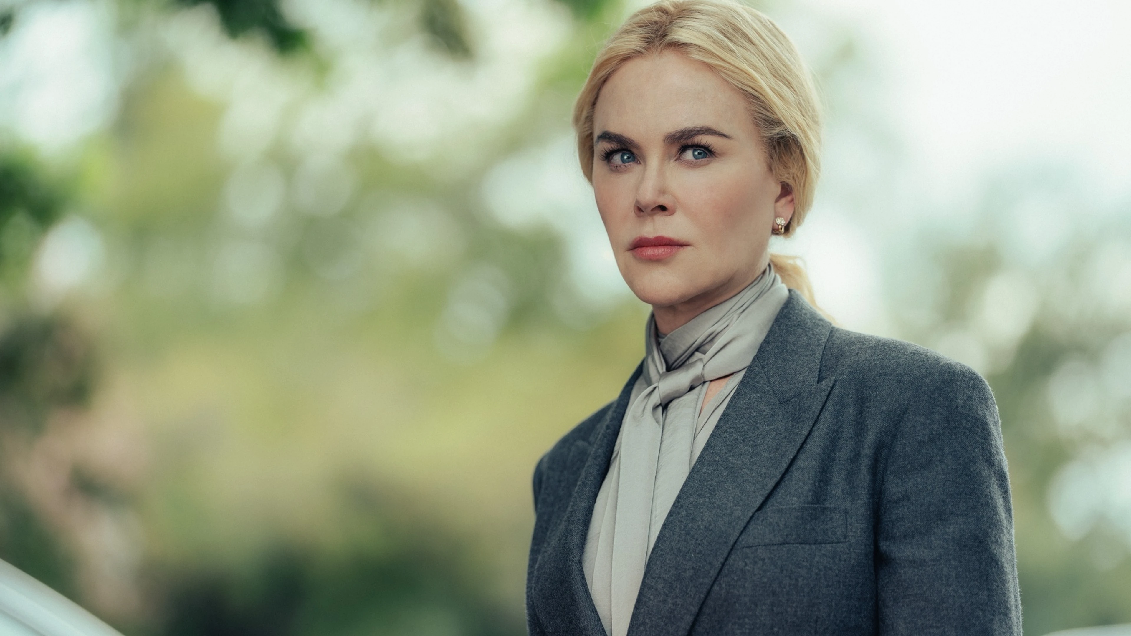 Nicole Kidman as Kaitlyn Meade stands outdoors in Lioness Season 3.