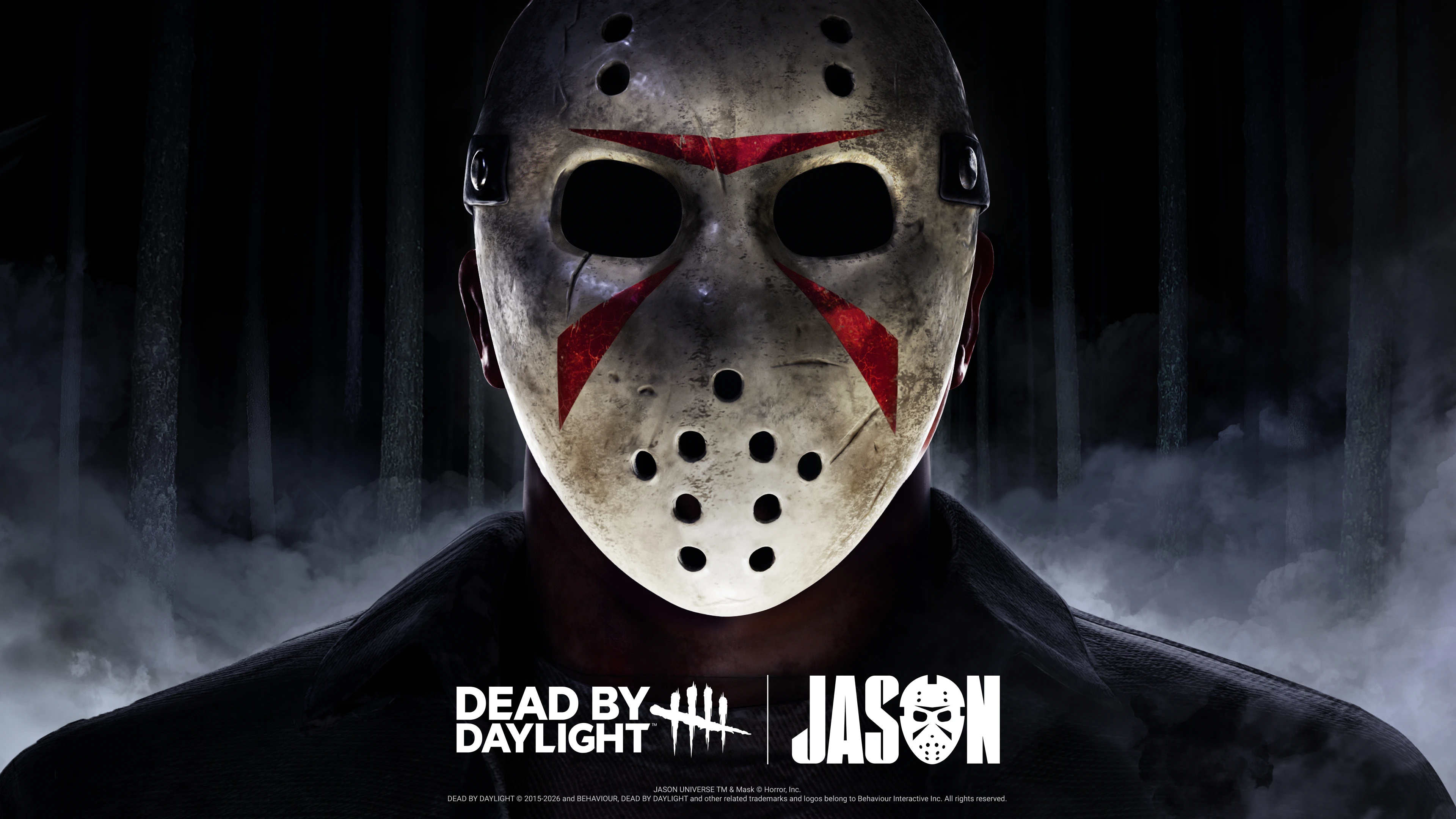Official Dead by Daylight key art for Jason entering The Fog.