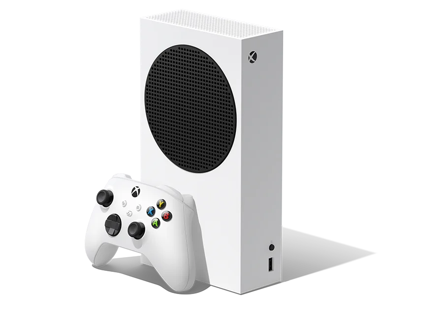 White Xbox Series S 512 GB console with a matching controller