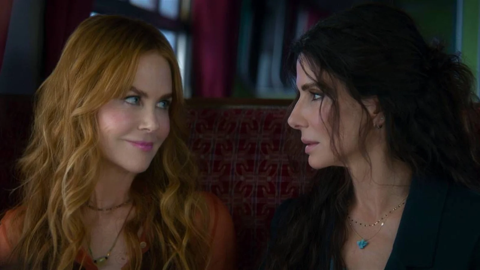 Nicole Kidman and Sandra Bullock face each other as Gillian and Sally Owens in Practical Magic 2.