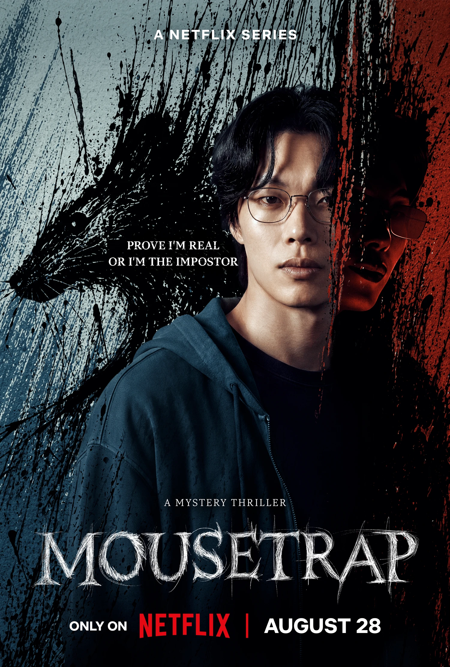 Official Mousetrap poster showing Ryu Jun-yeol beside a dark rat silhouette.