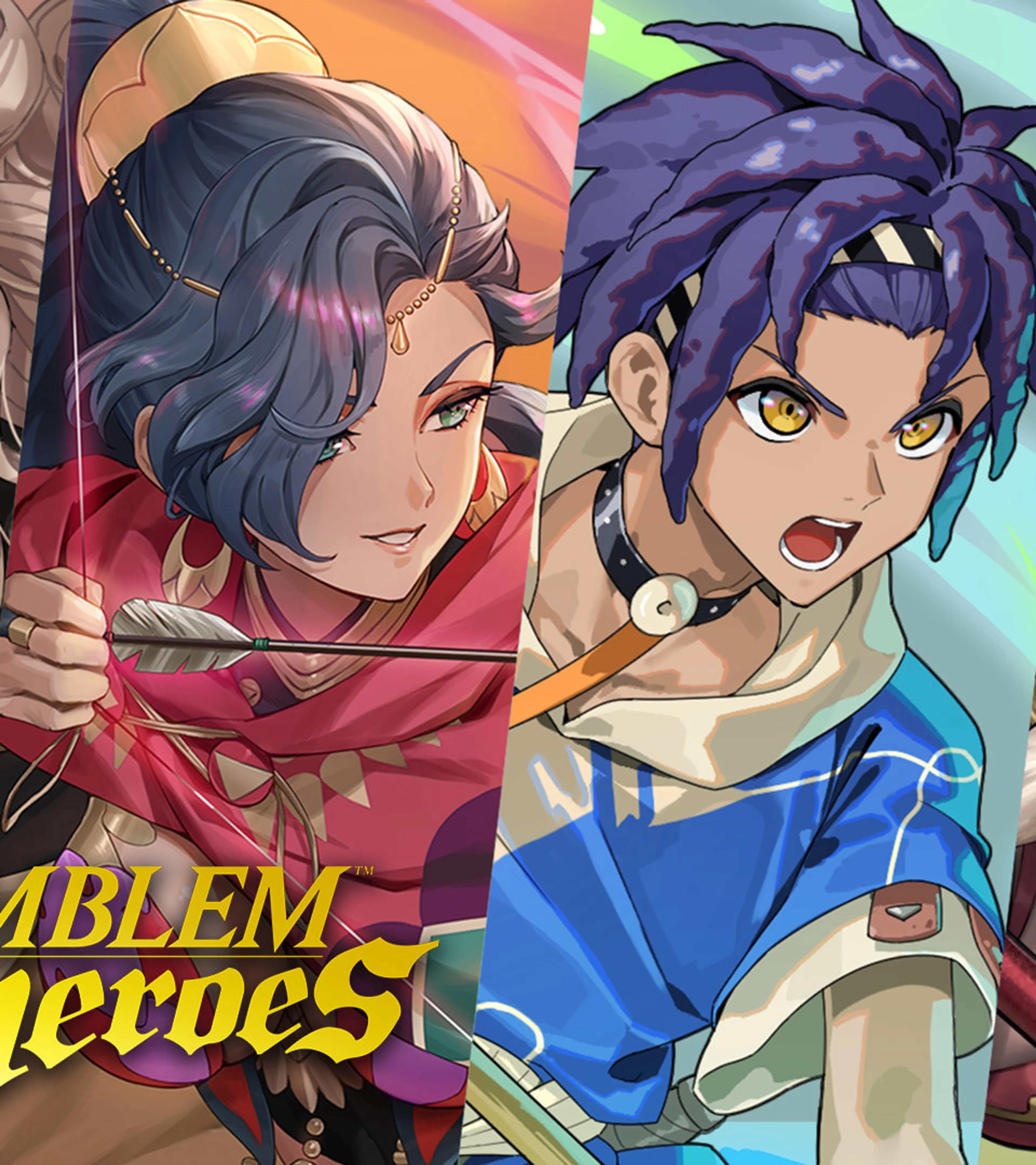 Cai, Theodora, Dietrich and Leda from the Fire Emblem Heroes Fortune’s Weave event.