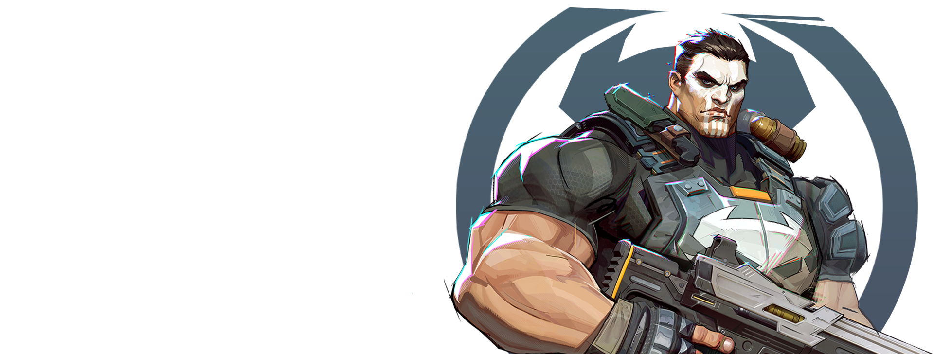 The Punisher holding a rifle in official Marvel Rivals character artwork