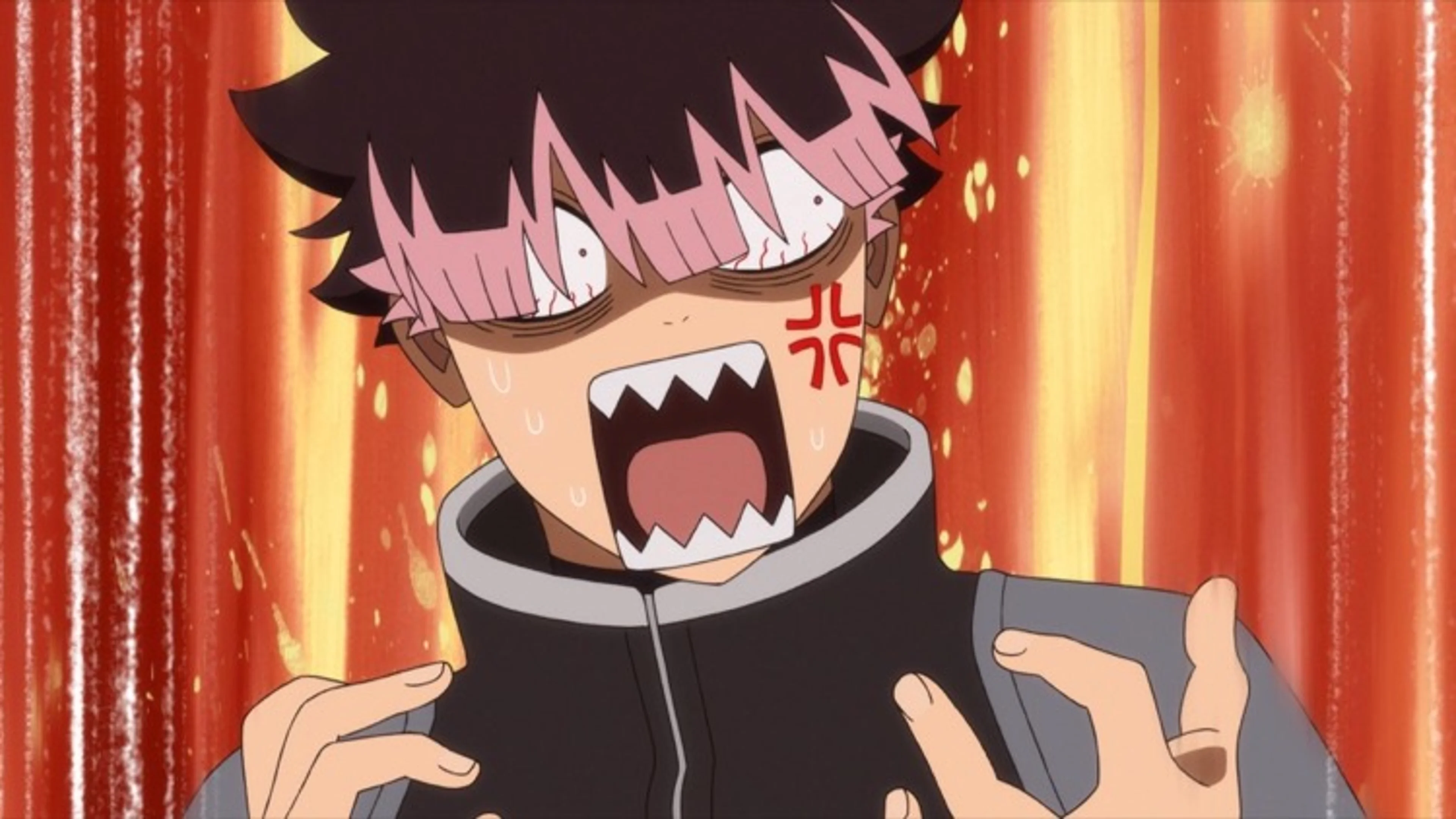 A still from Narumi's Week at Work shows one of the short anime's exaggerated reactions.