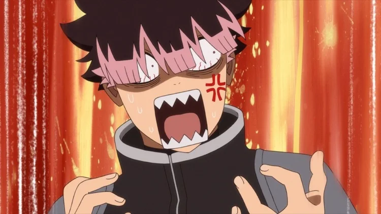 A still from Narumi's Week at Work shows one of the short anime's exaggerated reactions.