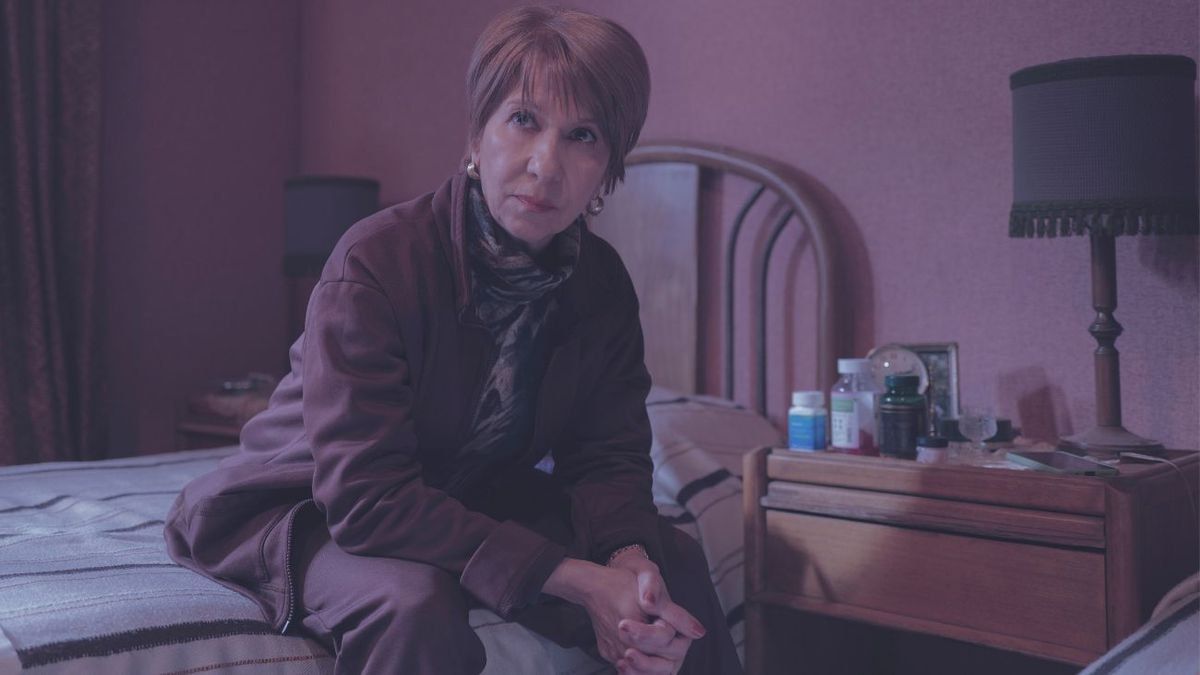 Mercedes Morán as Ema sits in a bedroom in My Sad Dead.