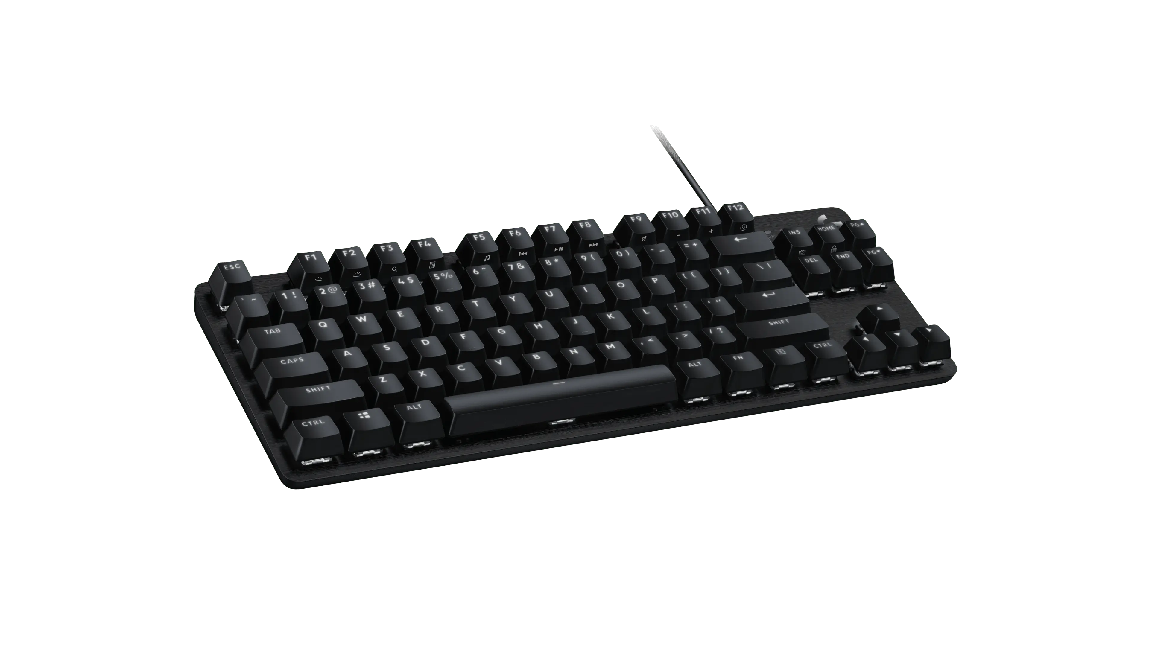 Logitech G413 TKL SE: keyboard viewed from the left