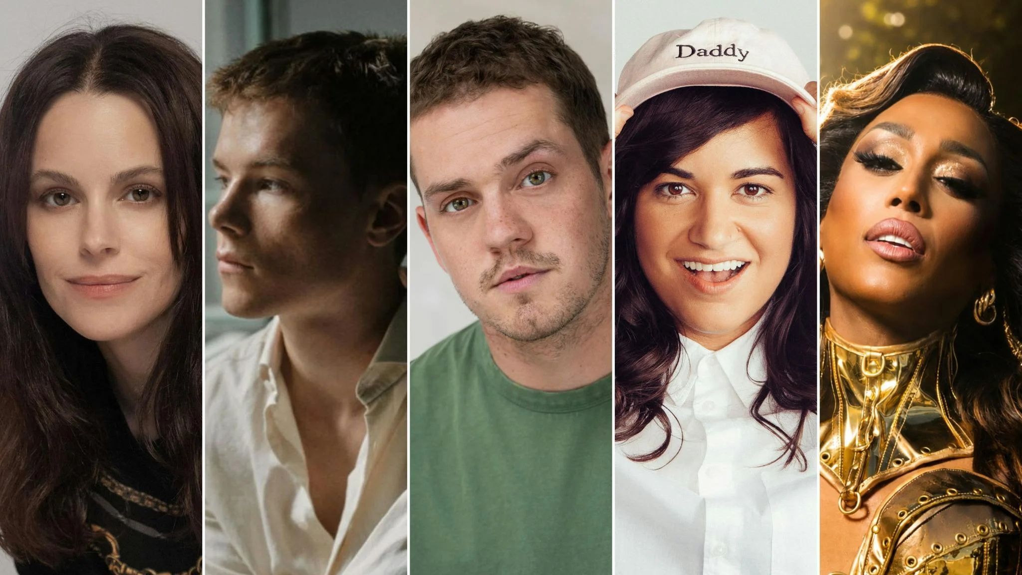 New Heated Rivalry Season 2 cast: Emily Hampshire, Edvin Ryding, Robert Naylor, Sabrina Jalees and Priyanka, from left to right.
