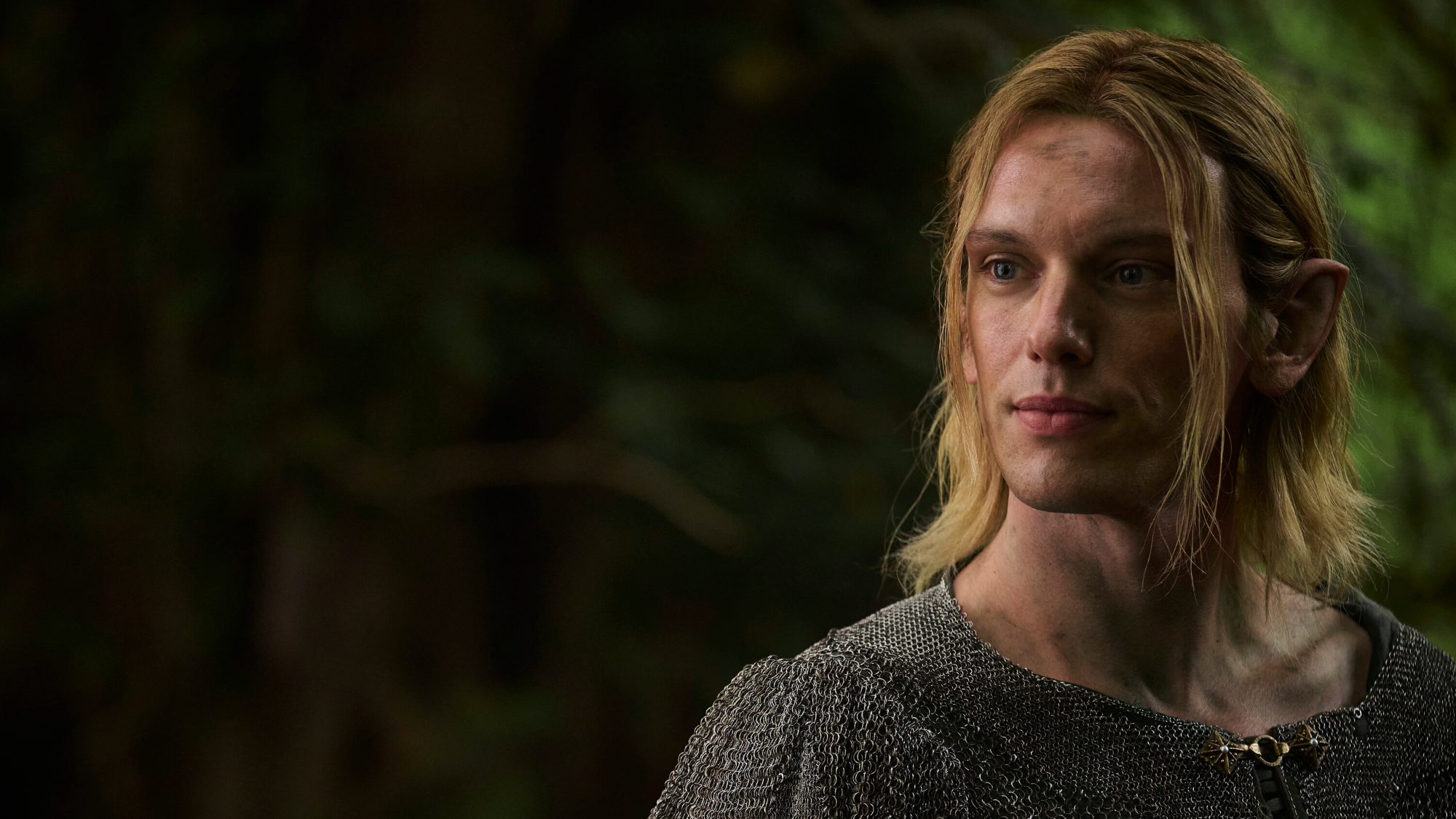 Jamie Campbell Bower as Celeborn in The Rings of Power Season 3.