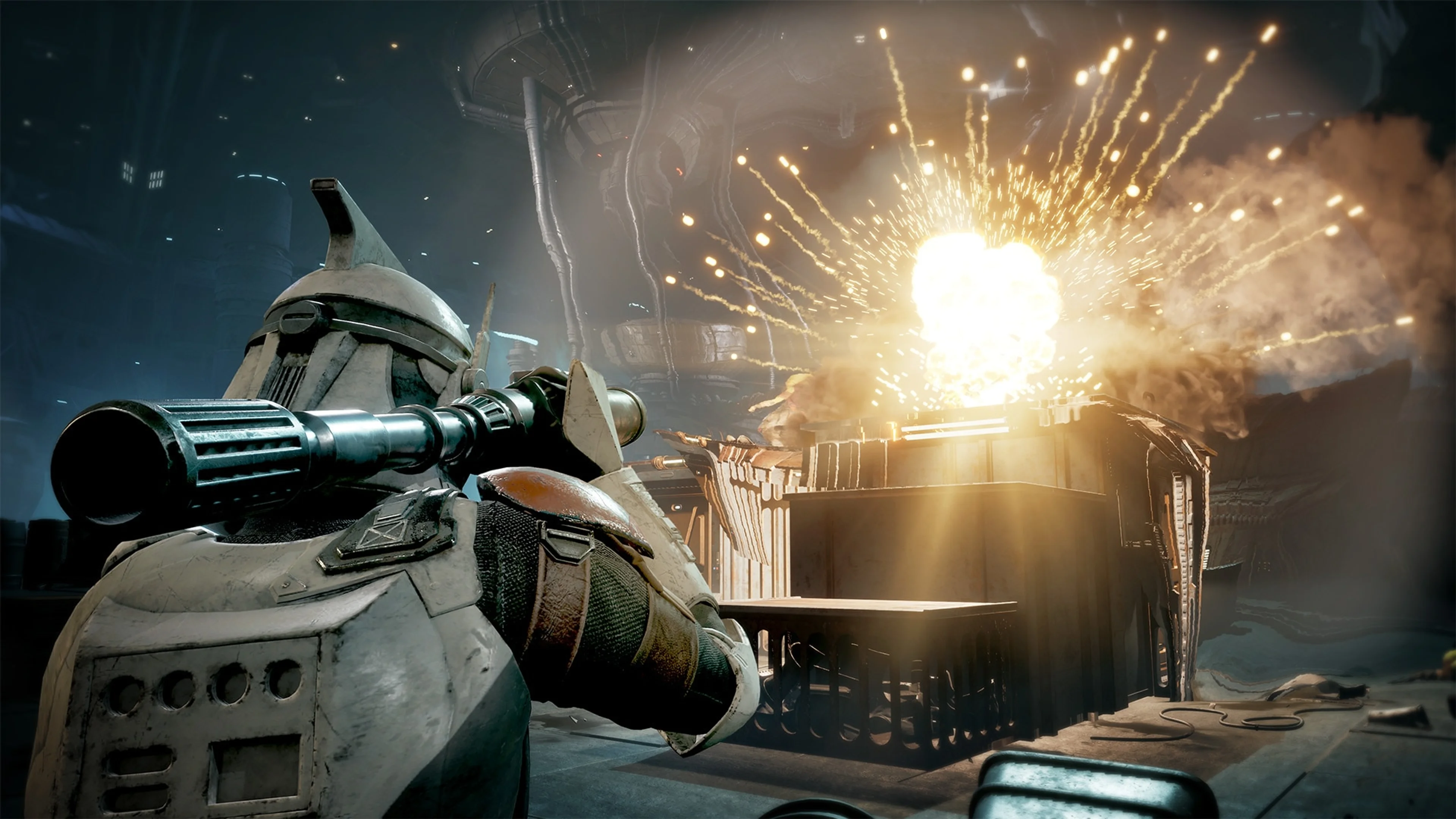 A Zero Company Operator fires at battle droids during an official tactical mission.