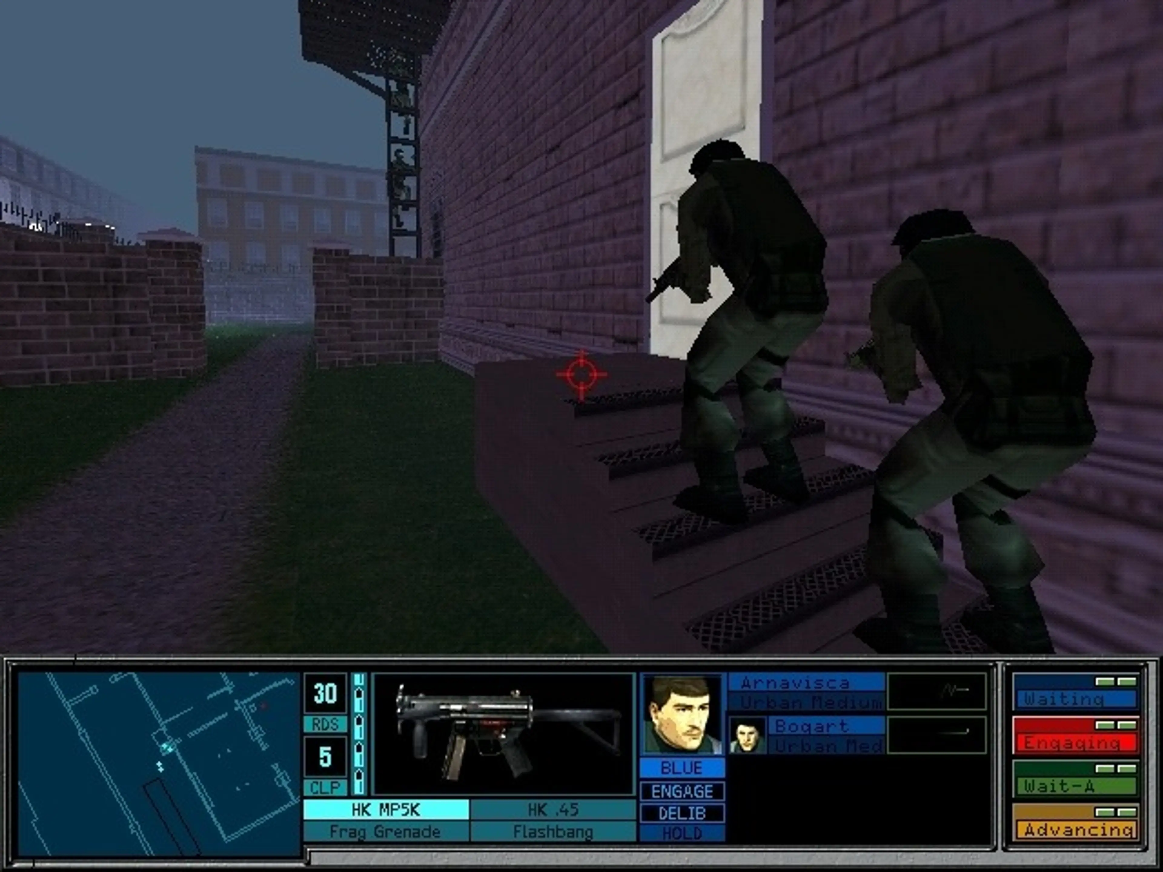 The tactical interface during an operation in Rainbow Six.