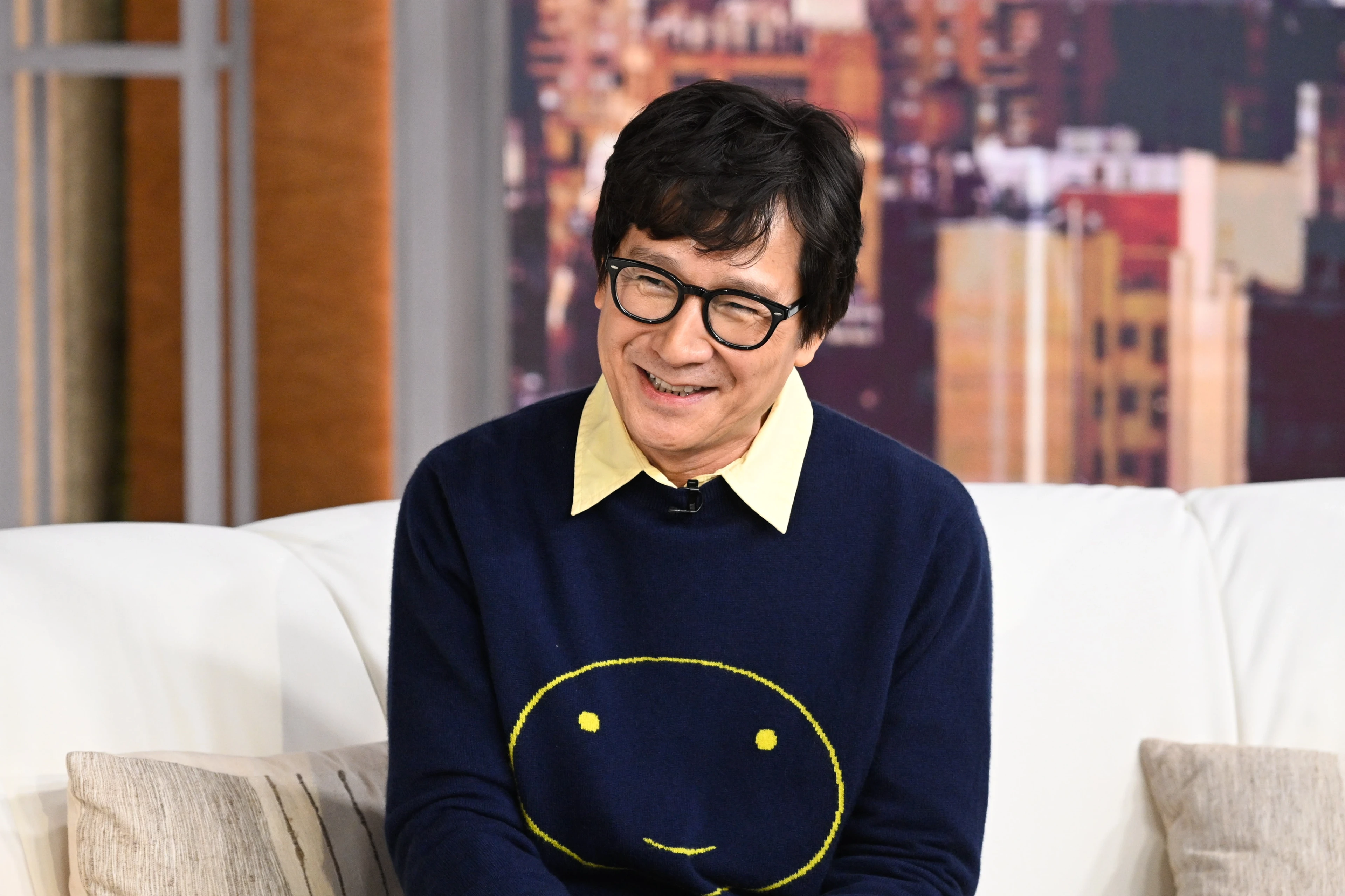 Ke Huy Quan smiles during his September 14 Good Morning America appearance.