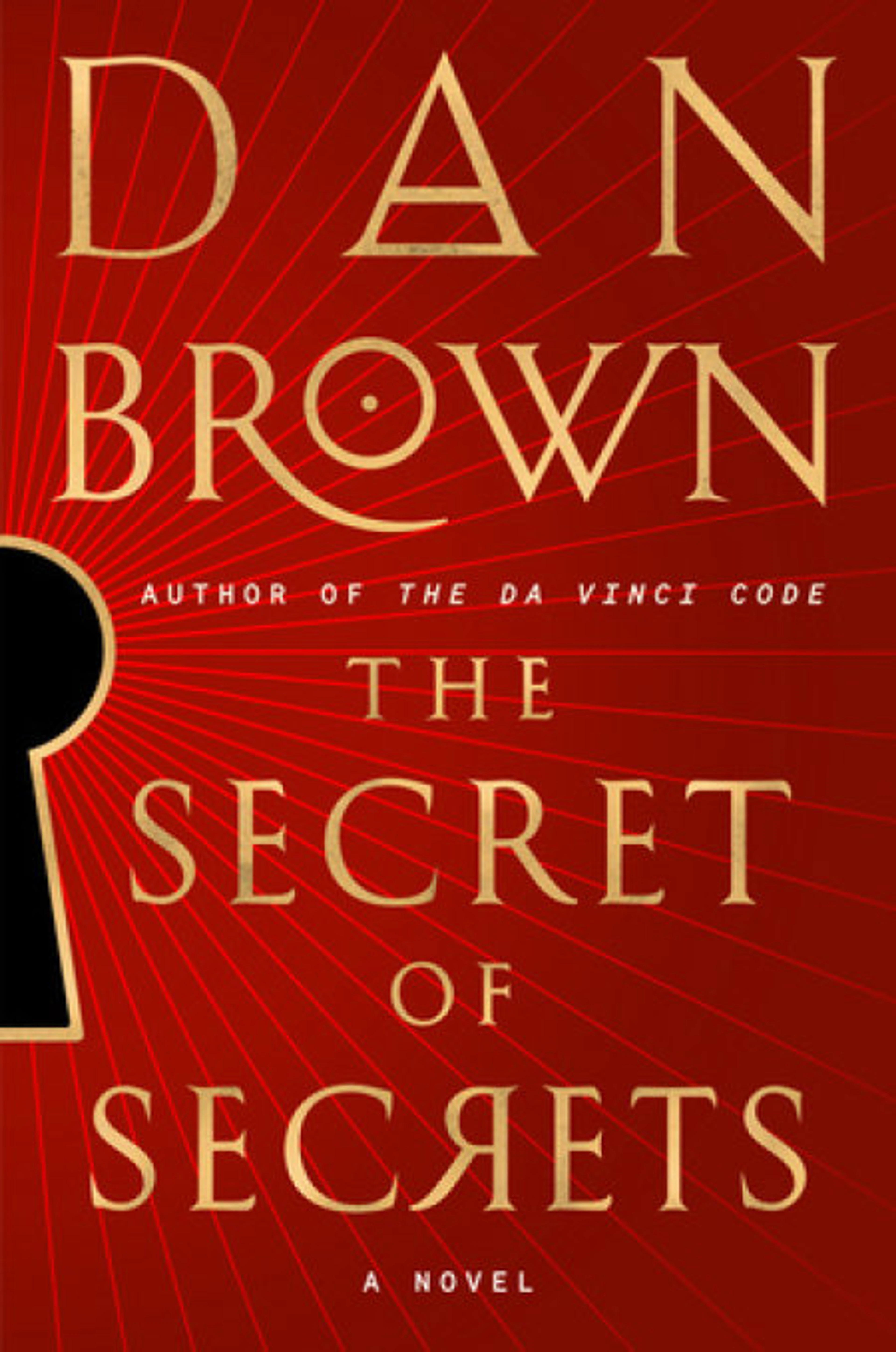 Red and gold cover of Dan Brown’s novel The Secret of Secrets.