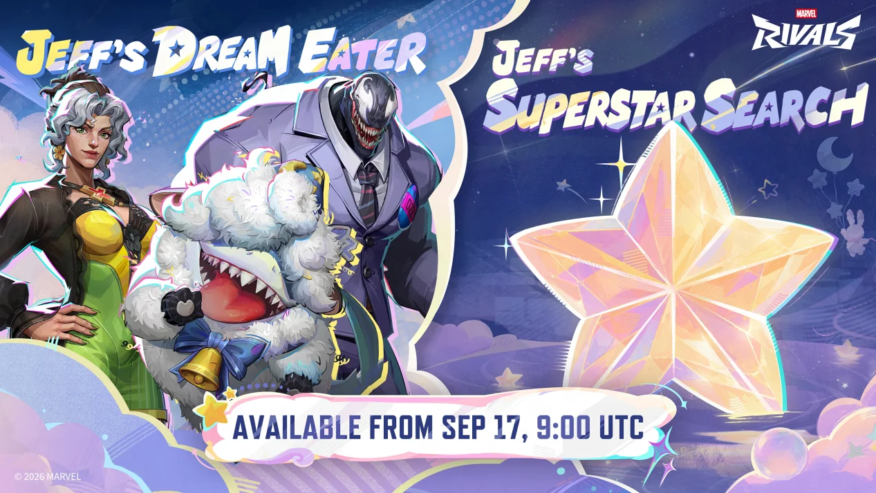 Official Marvel Rivals art for Jeff's separate Dream Eater event.