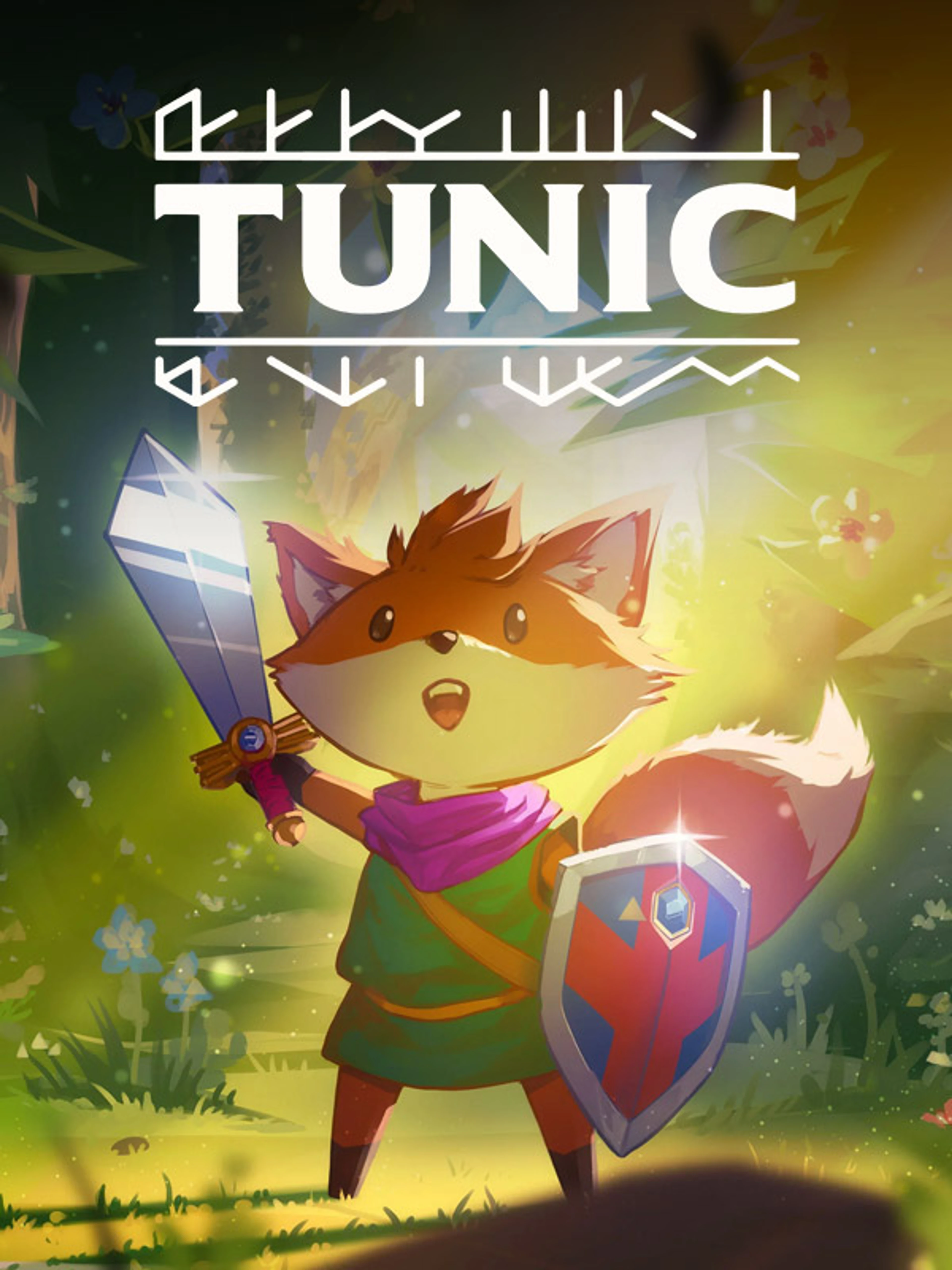 Official Tunic cover showing the fox with a sword and shield under the title.