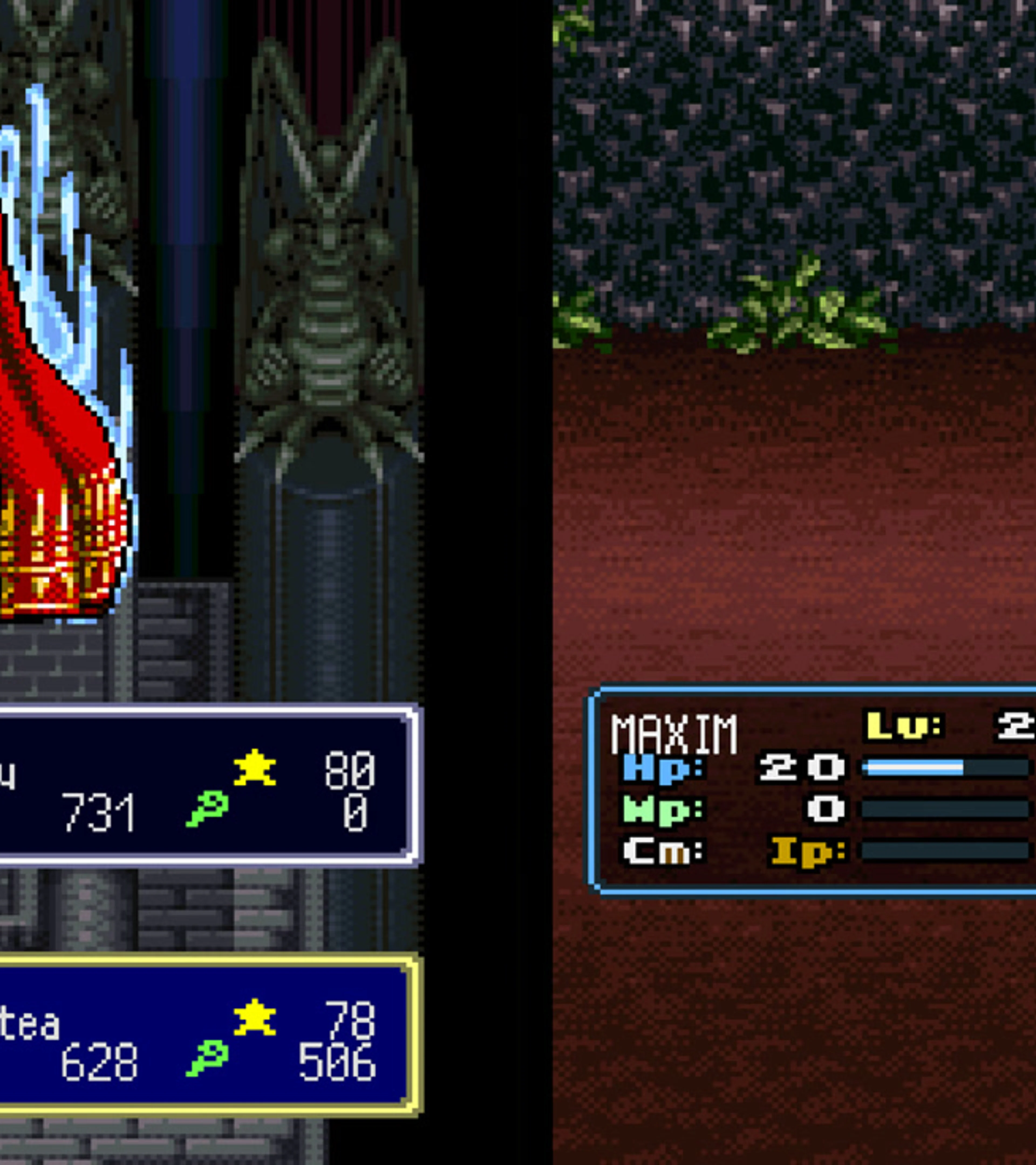 Two sharp gameplay scenes from Lufia I and Lufia II appear side by side.