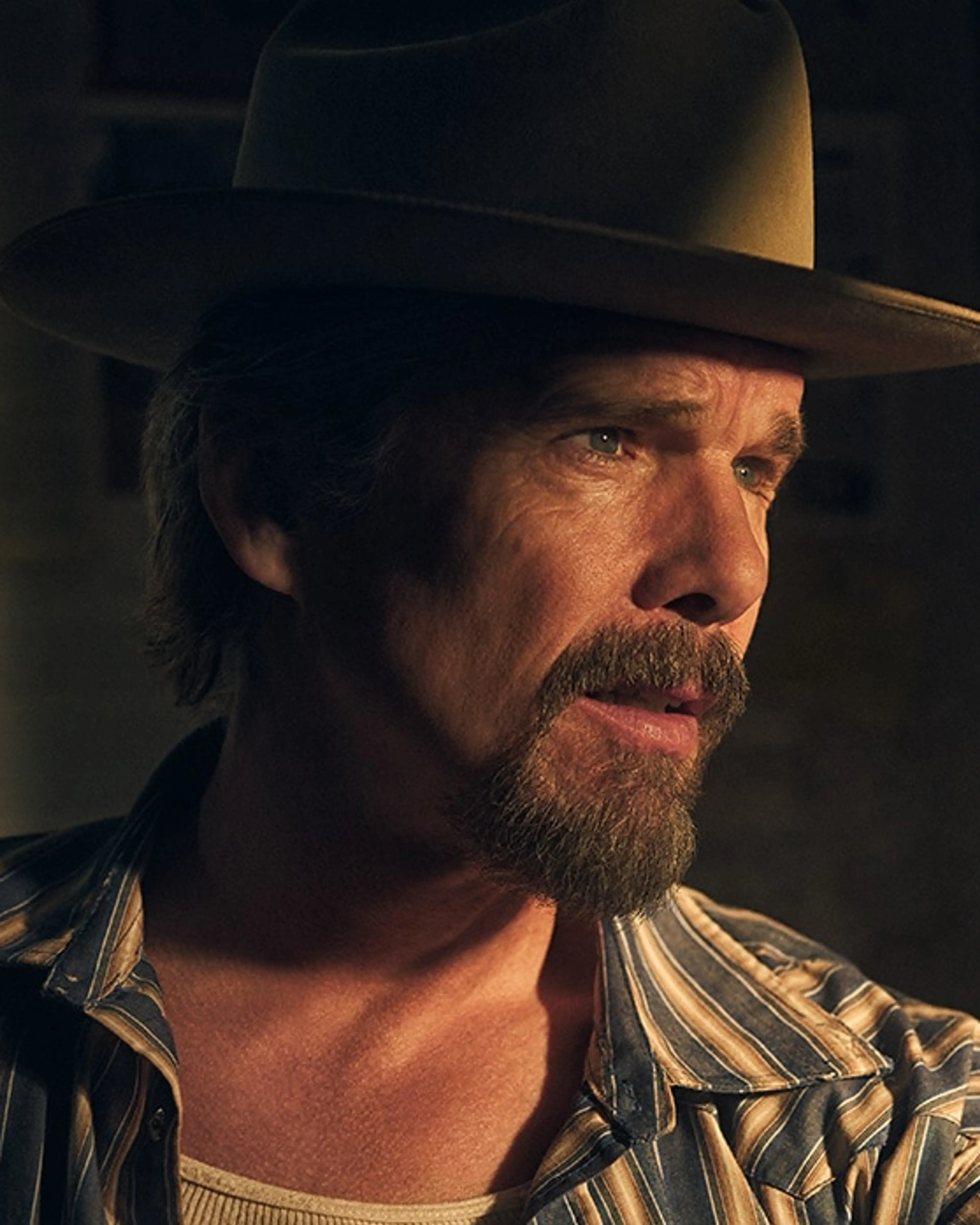 Ethan Hawke as Lee Raybon in a close-up publicity portrait.