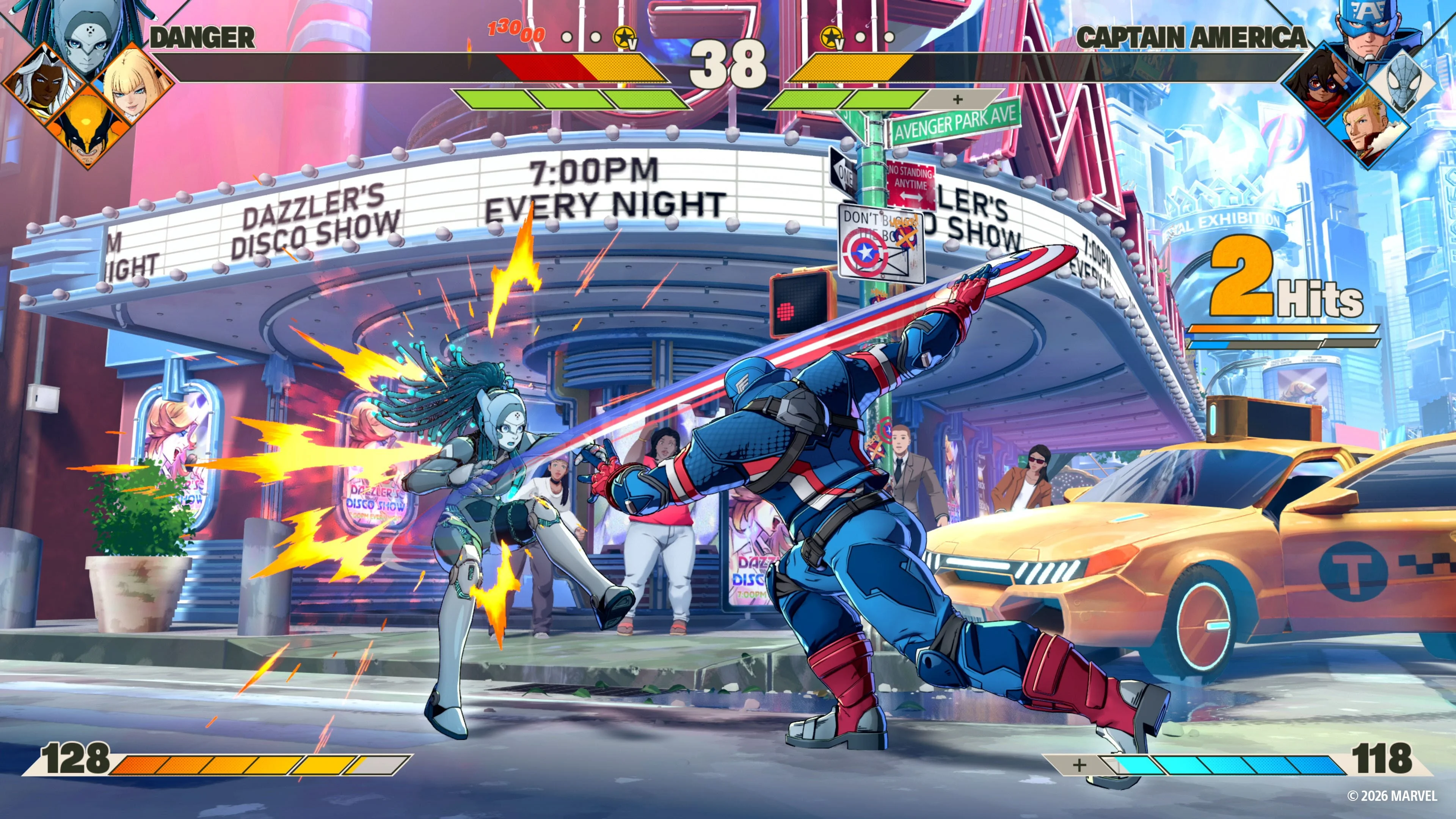 Danger and Captain America facing each other during a MARVEL Tōkon battle