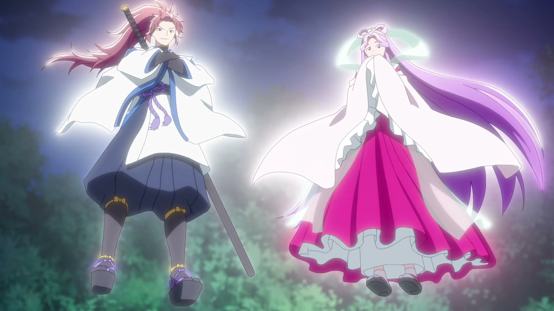 Two supernatural figures display their powers in Bride of the Barrier Master.