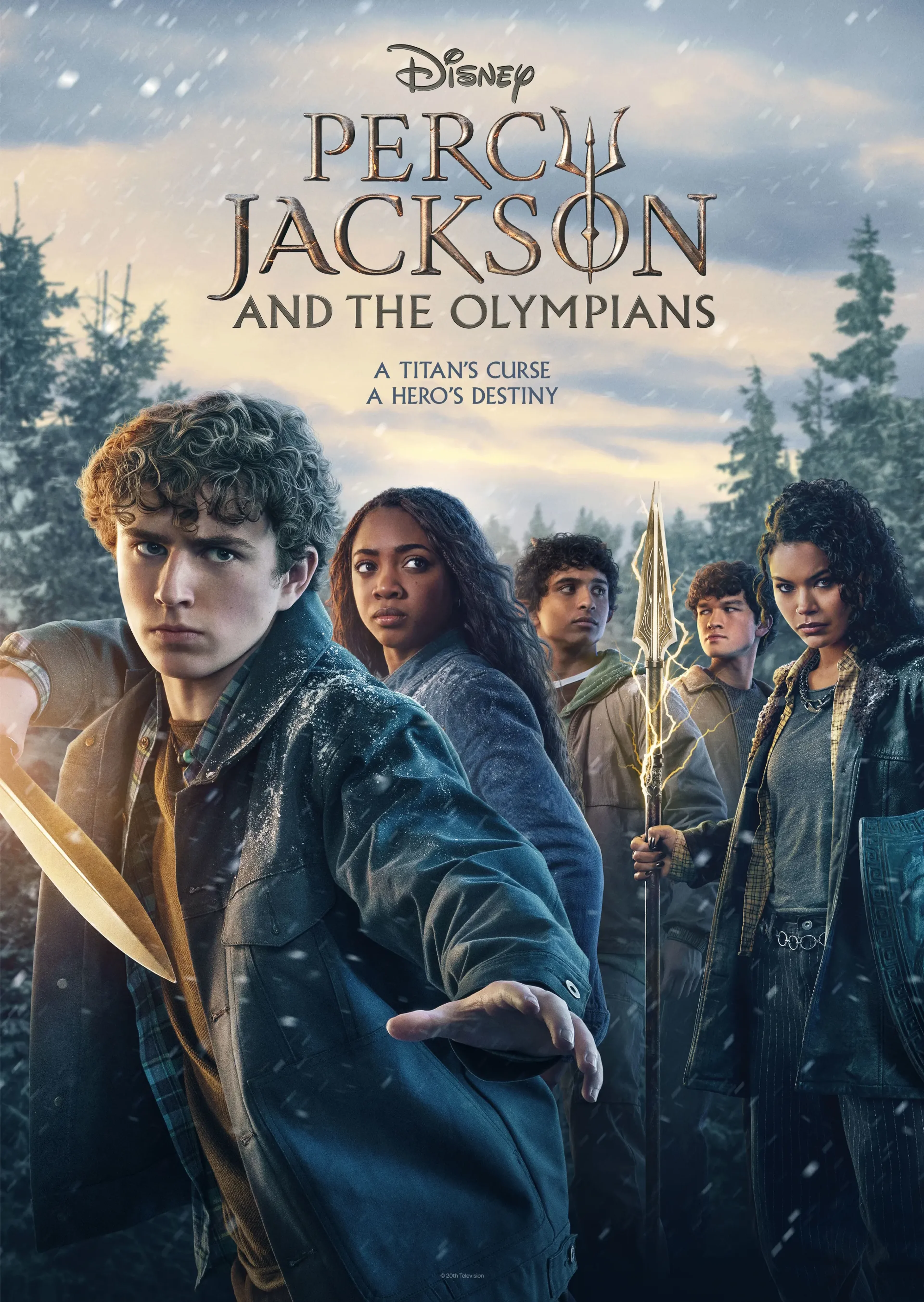 Percy Jackson and his friends appear beneath the Season 3 title and November 20 Disney+ release date.