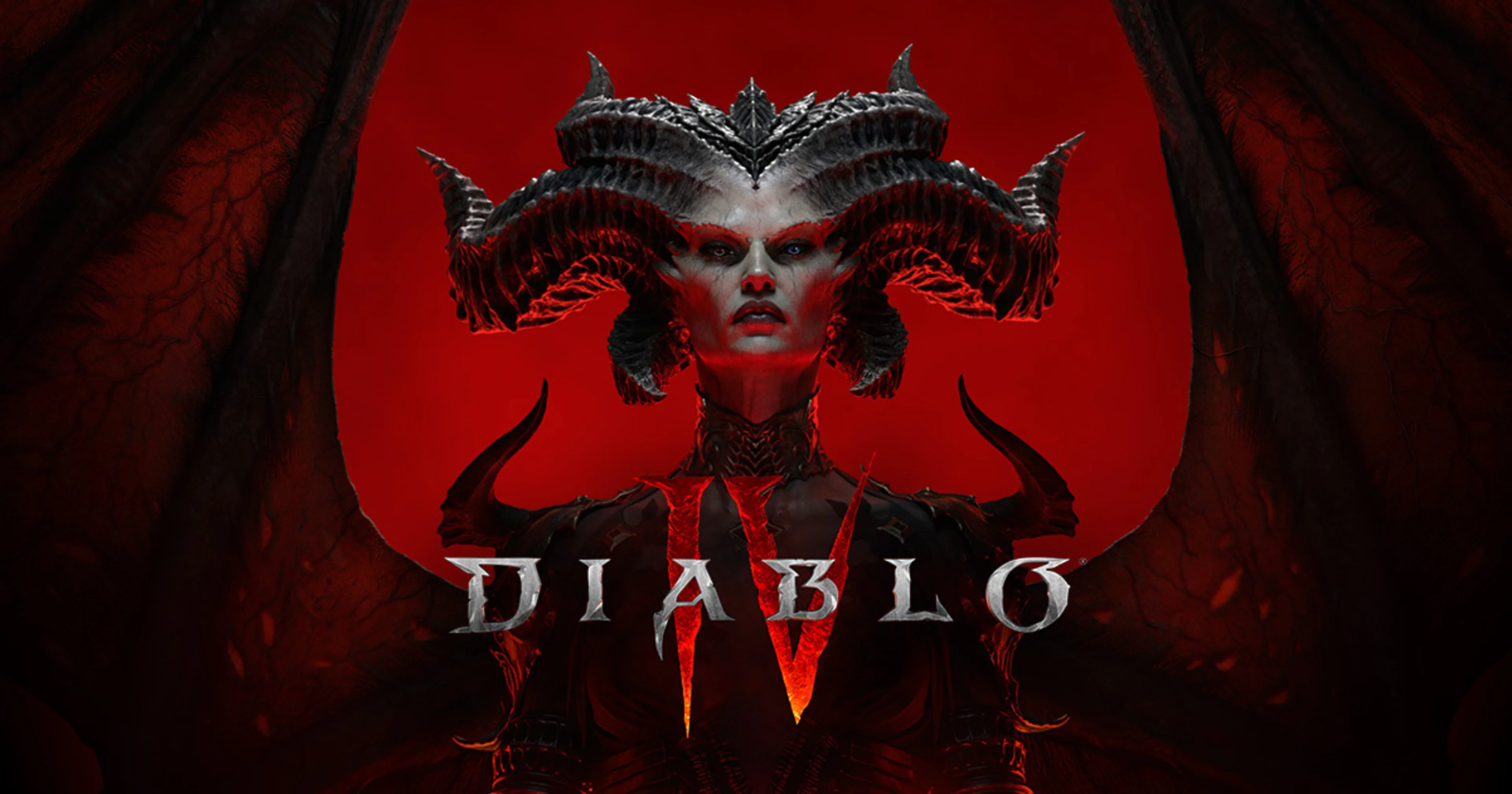 Official Diablo IV artwork with the main character centered