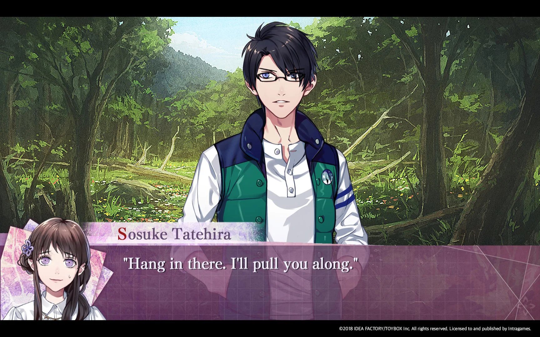 Sosuke speaks on a forest path in 7’scarlet.