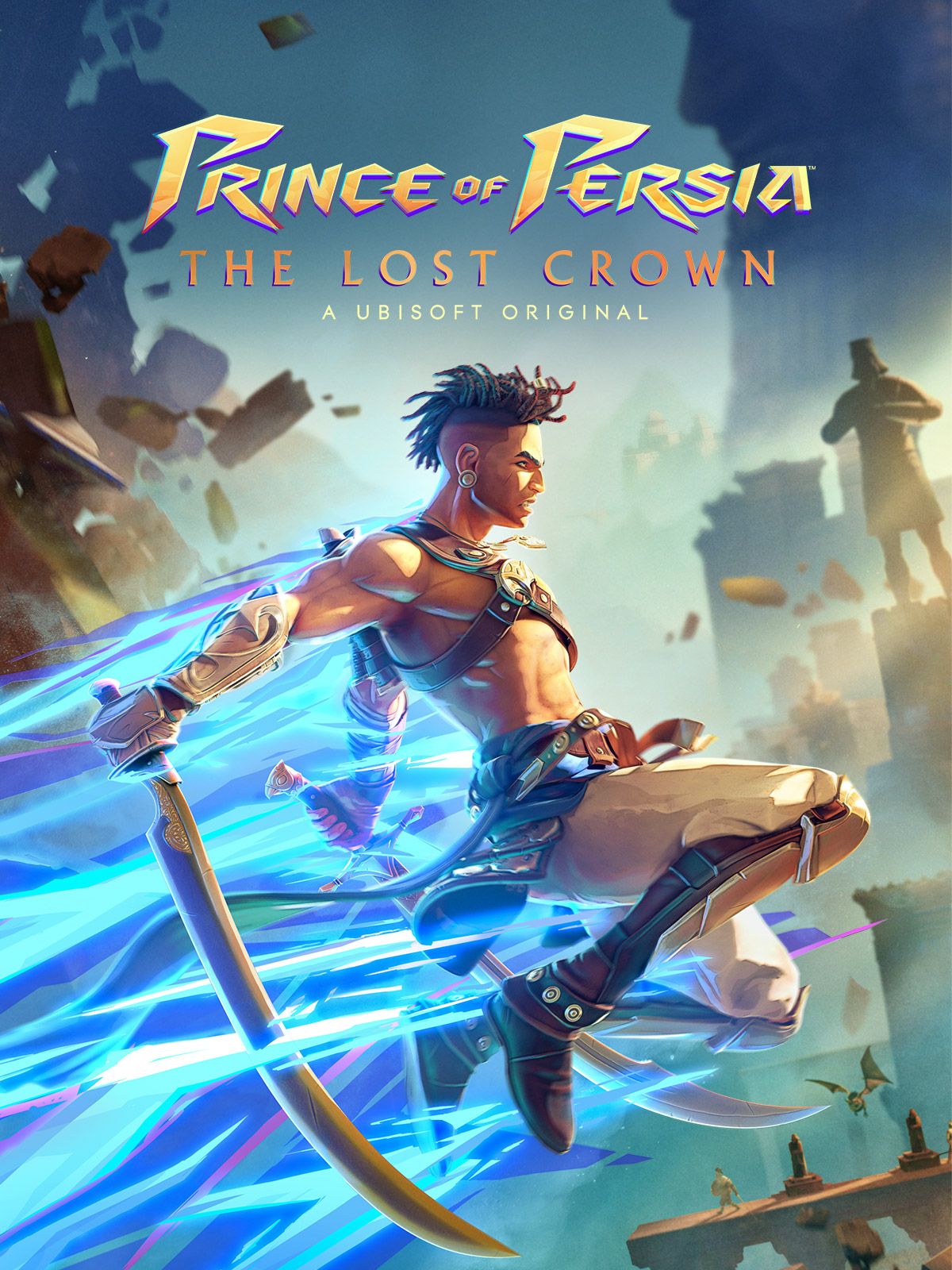 Official cover art for Prince of Persia The Lost Crown showing Sargon beneath the game logo.