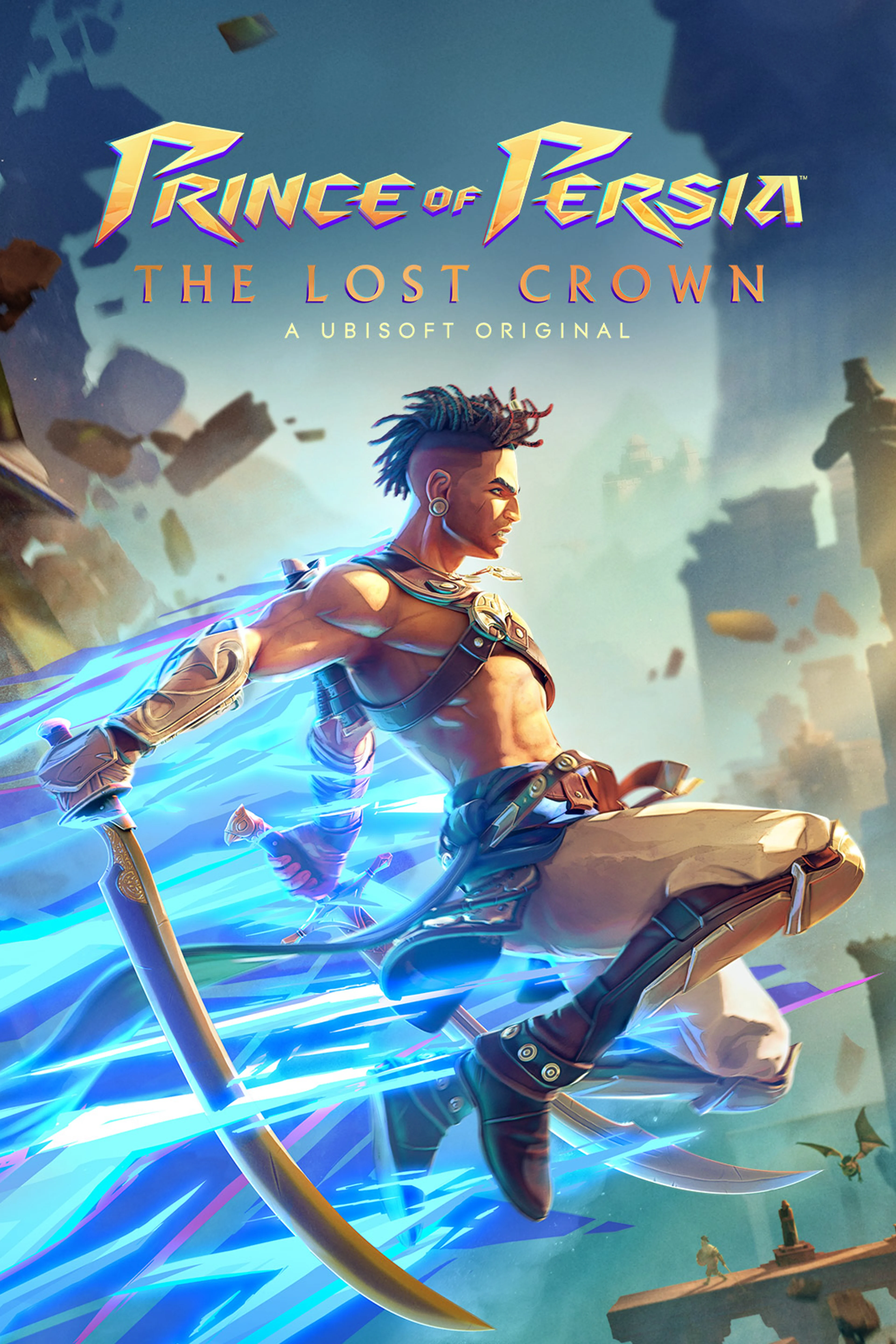 Official cover art for Prince of Persia The Lost Crown showing Sargon beneath the game logo.