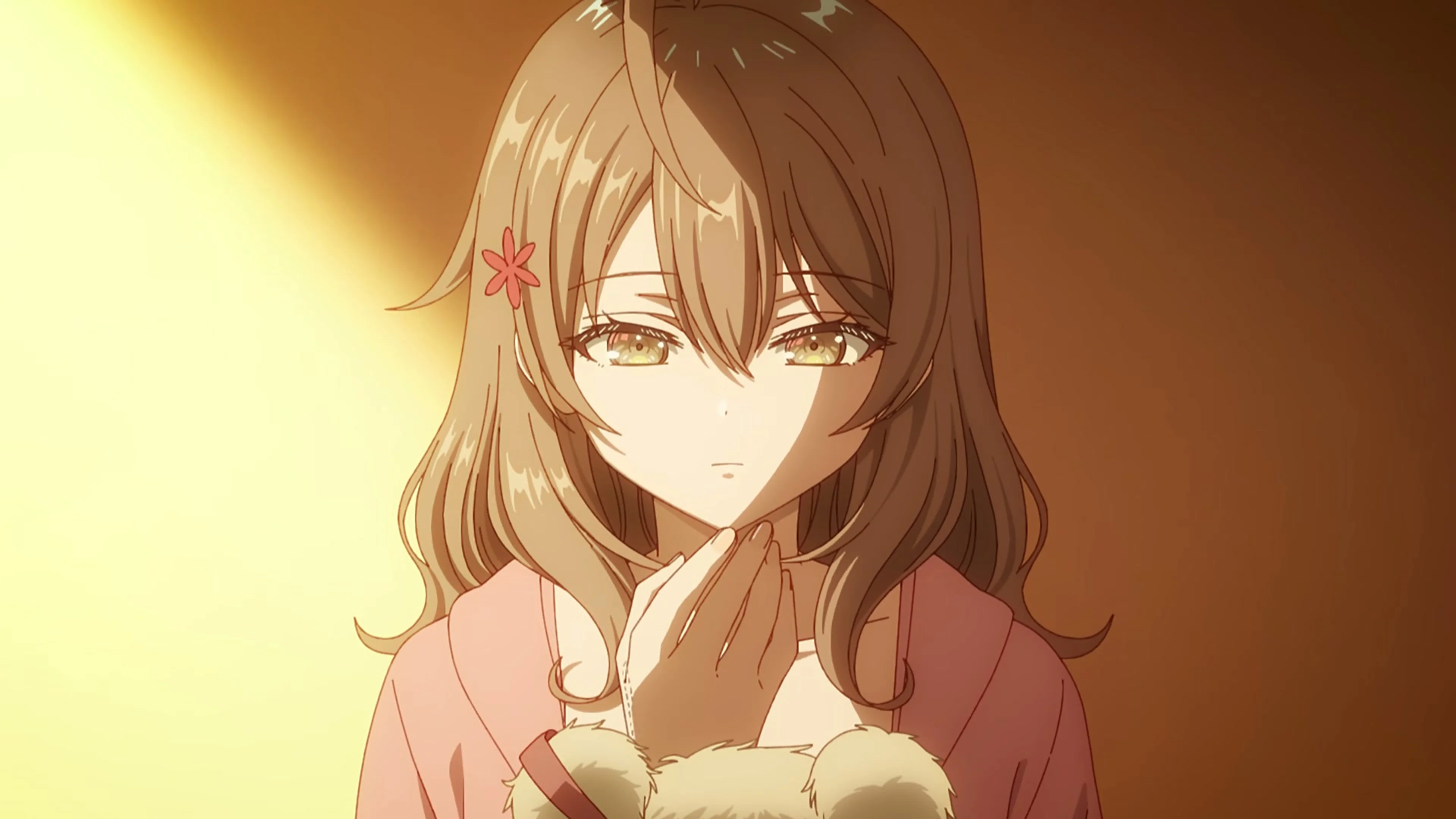 Masha holds a stuffed toy in warm light in the Roshidere Season 2 teaser.
