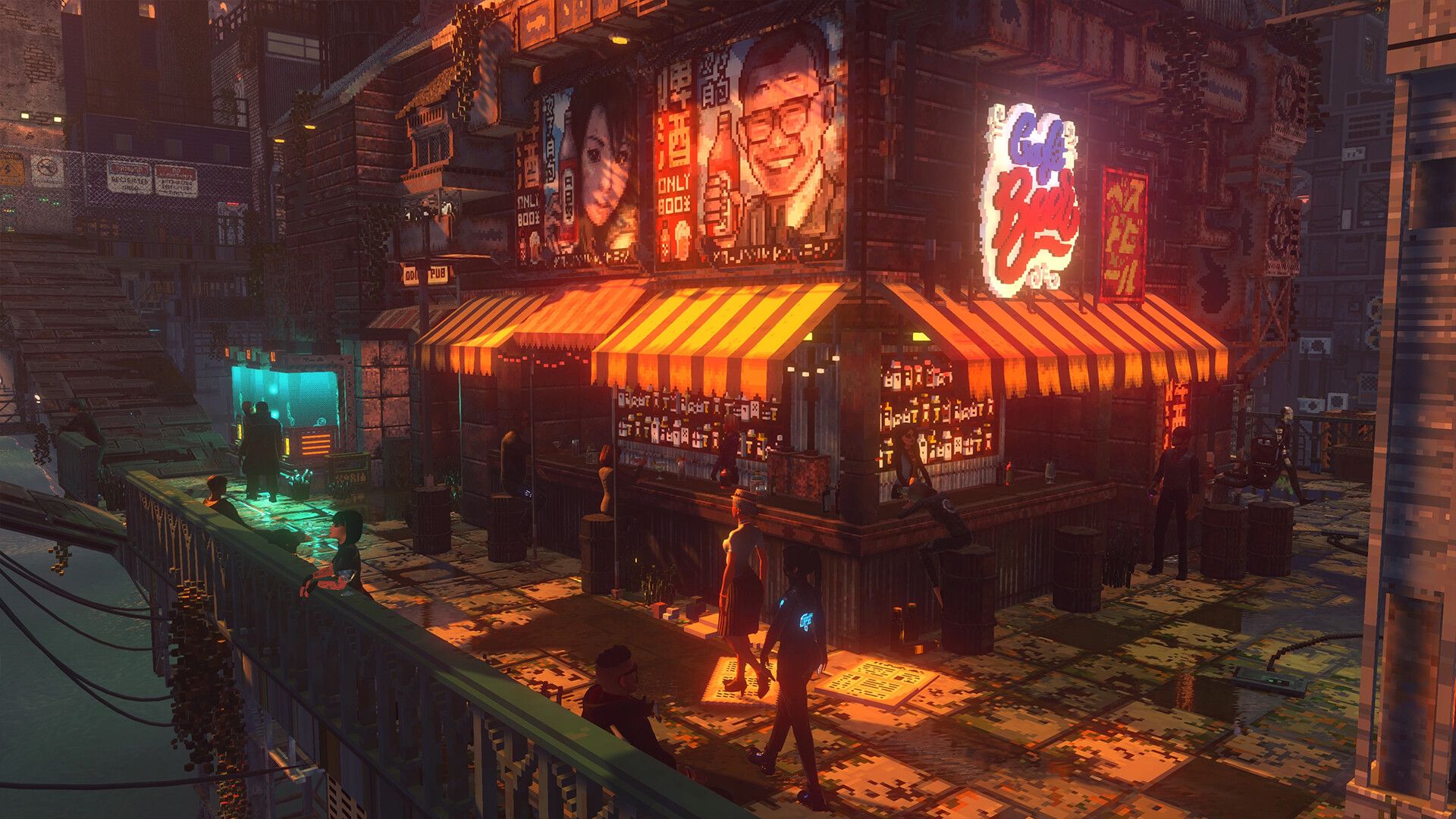 A ramen restaurant interior in Nivalis Nights.