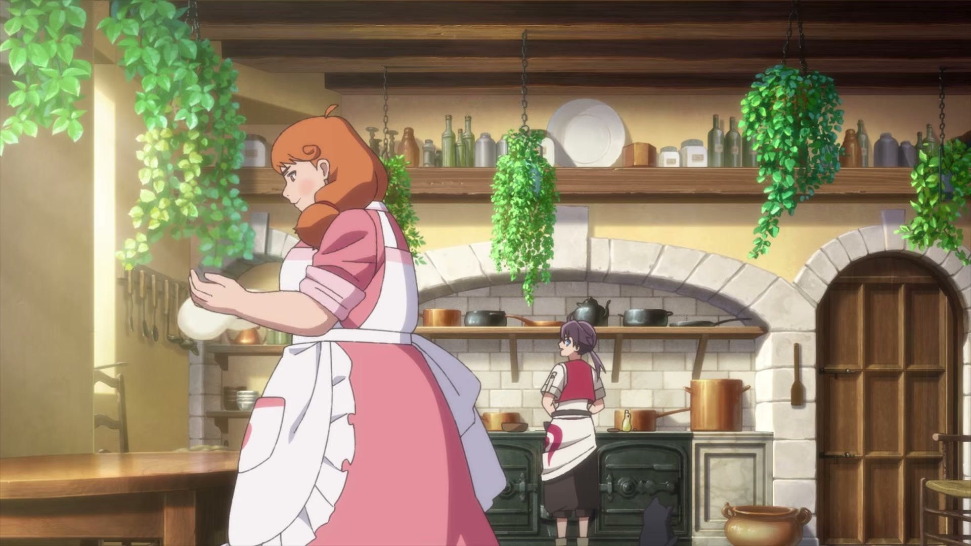 Welsh and his adoptive mother prepare food in their kitchen.