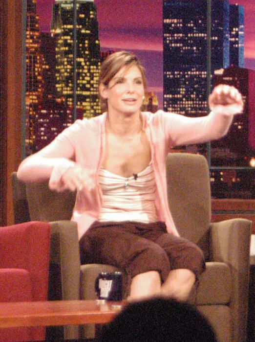 Sandra Bullock speaks during a 2003 appearance on The Tonight Show.