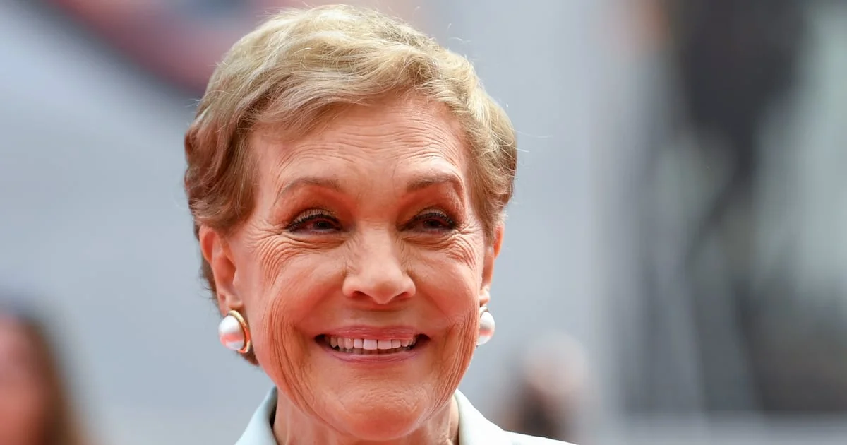 Julie Andrews smiling during a recent portrait session.