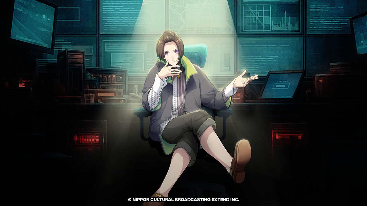 Scarecrow sits beside computer monitors in BUSTAFELLOWS.